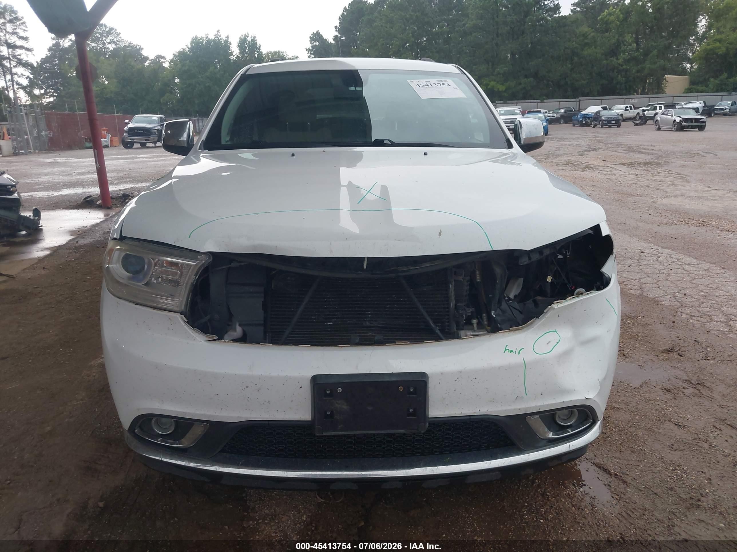 2015 Dodge Durango Sxt White vin: 1C4RDJAG9FC737508