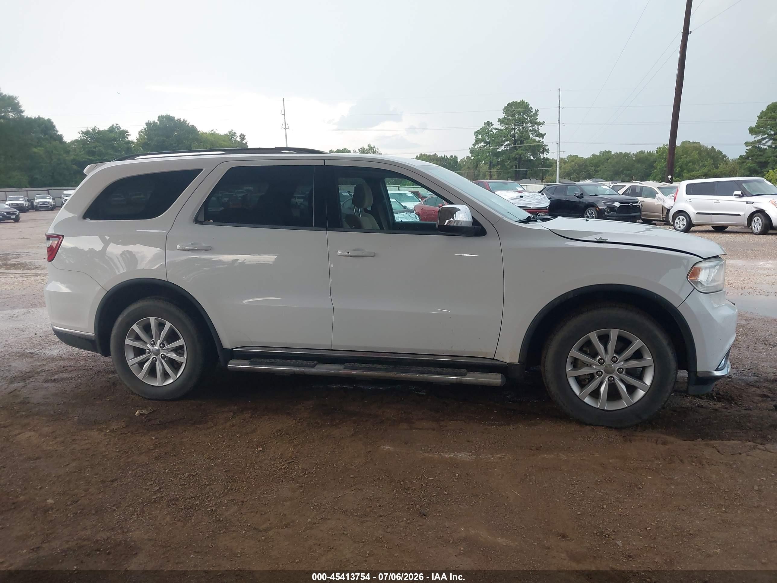 2015 Dodge Durango Sxt White vin: 1C4RDJAG9FC737508