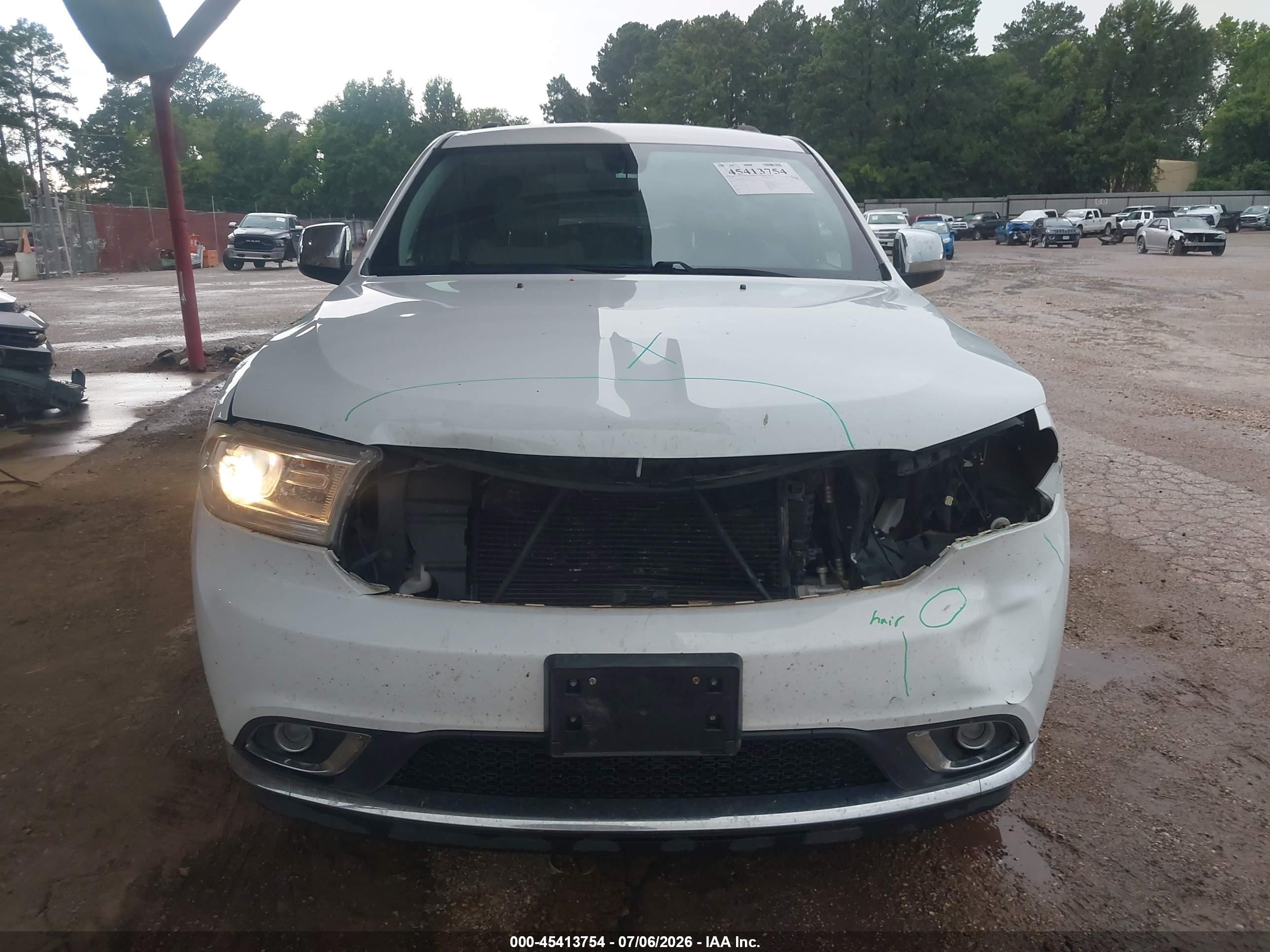 2015 Dodge Durango Sxt White vin: 1C4RDJAG9FC737508