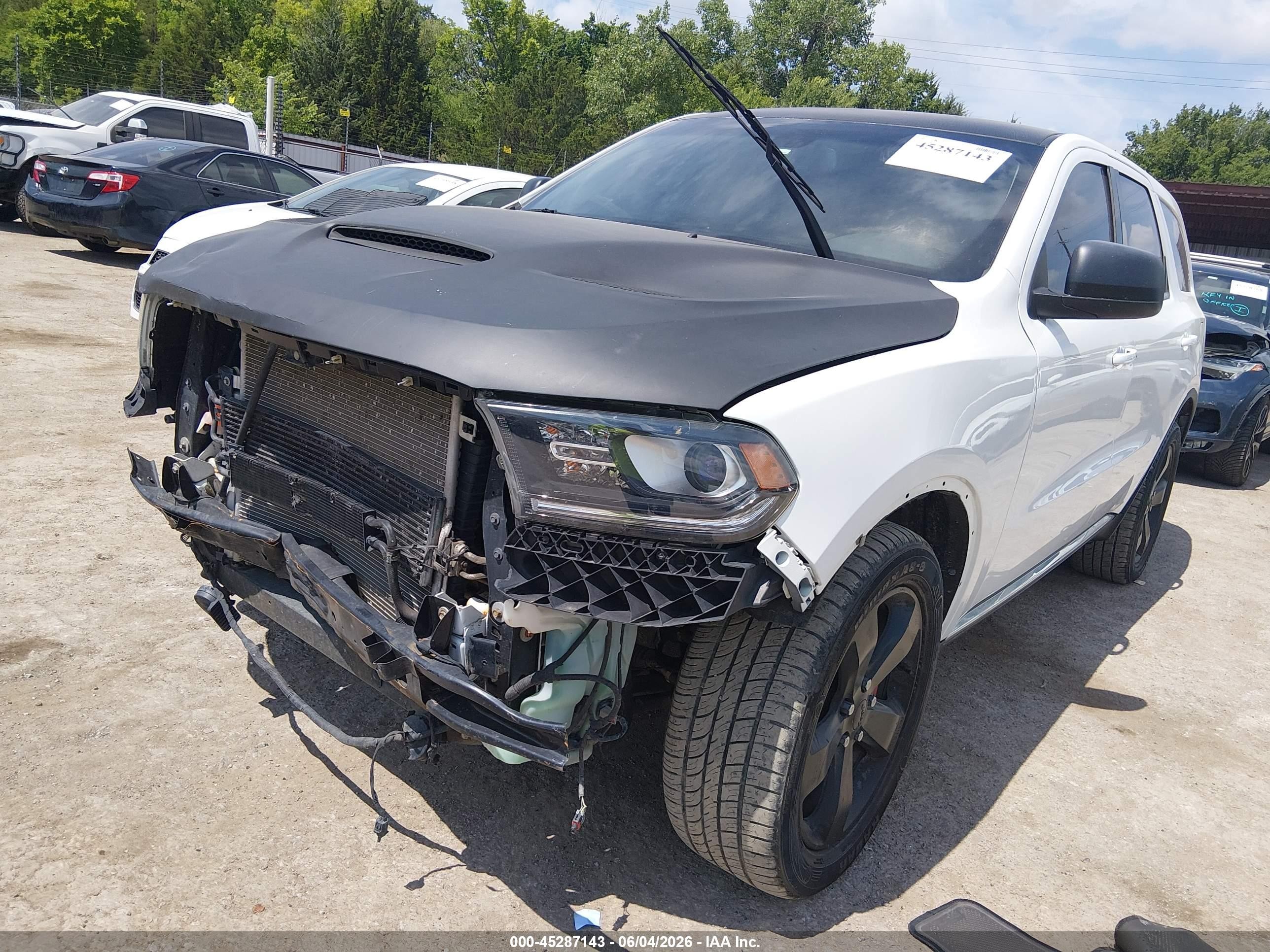 2015 Dodge Durango Sxt White vin: 1C4RDJAG9FC938874