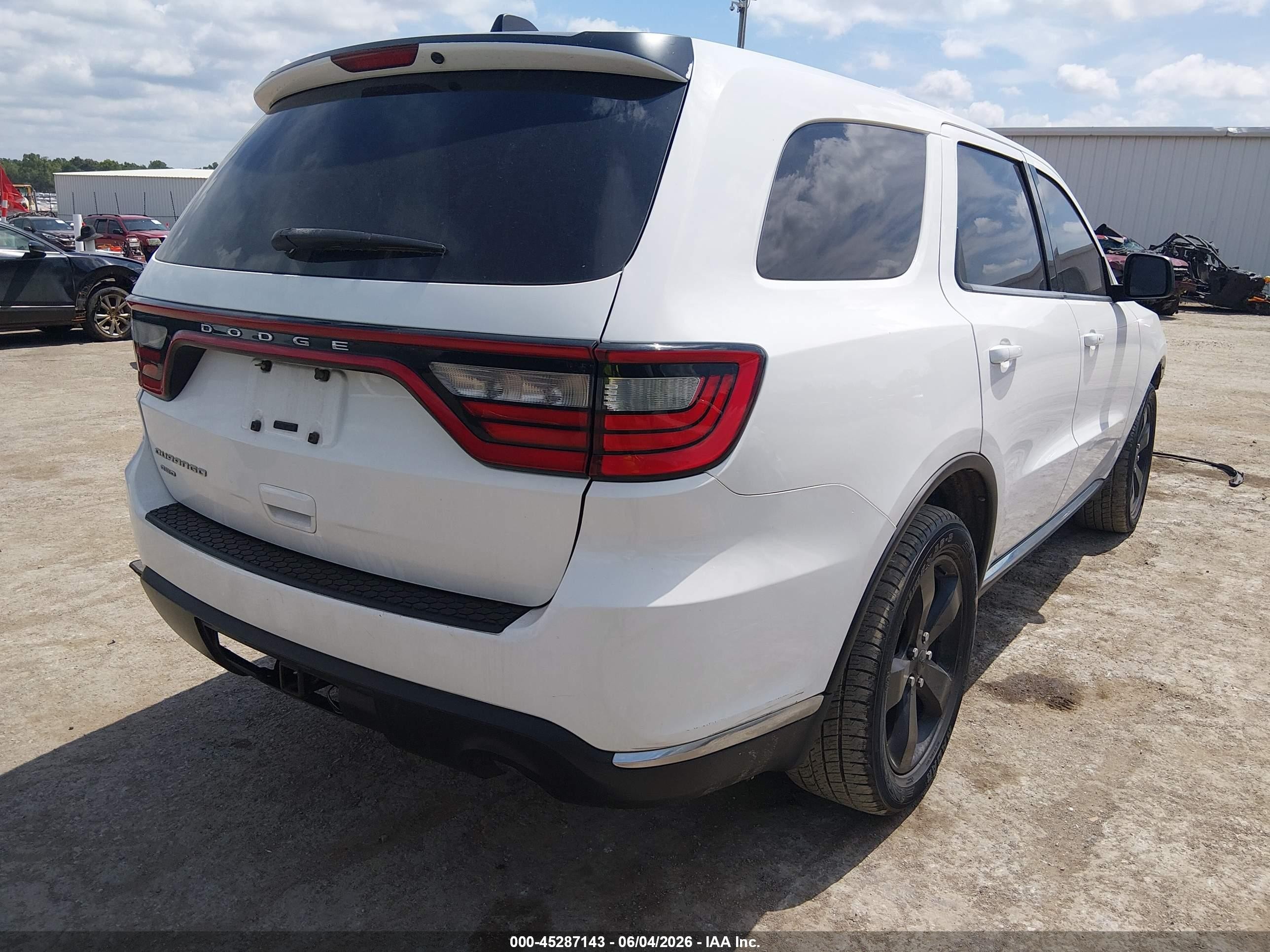 2015 Dodge Durango Sxt White vin: 1C4RDJAG9FC938874