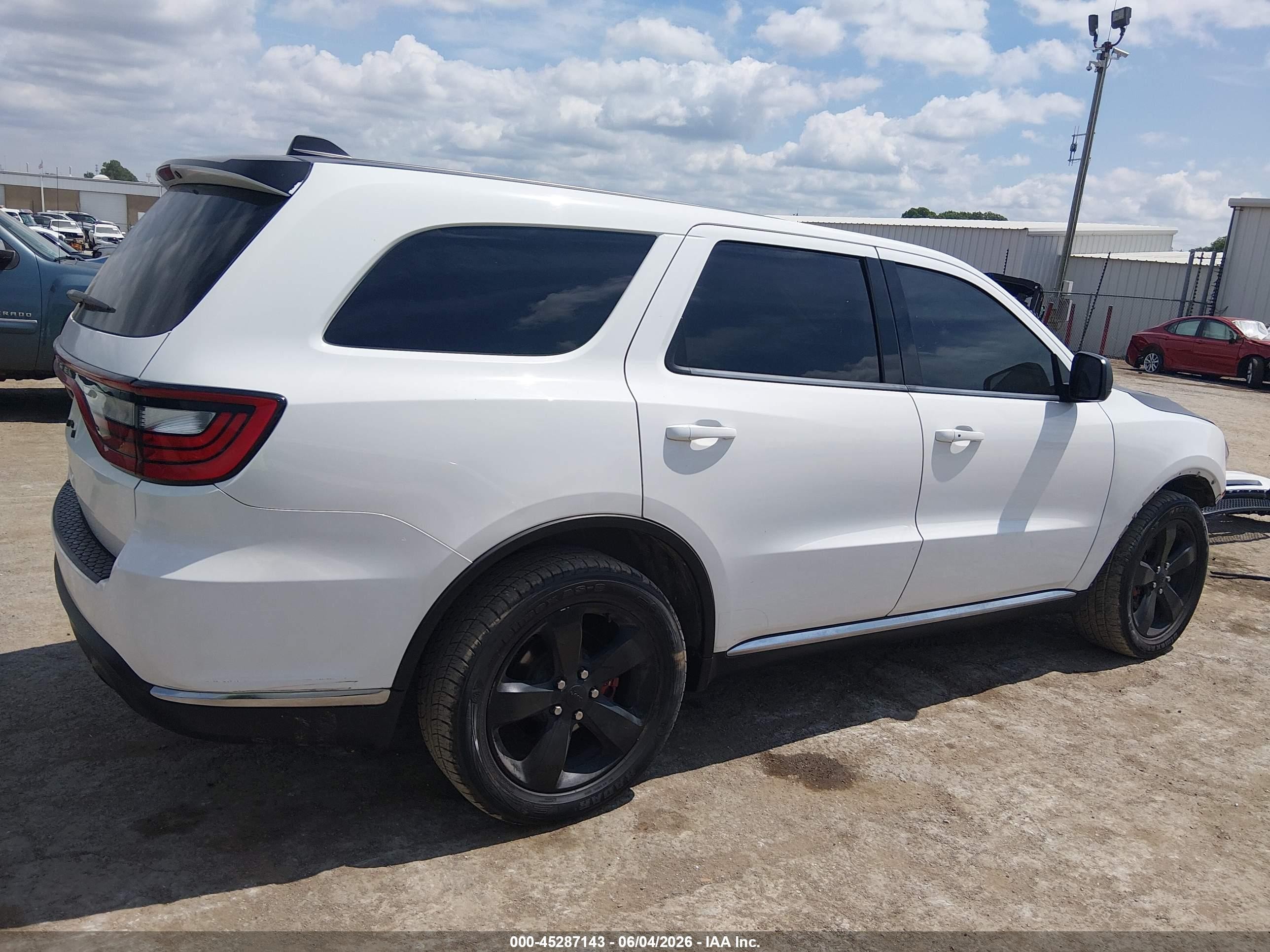 2015 Dodge Durango Sxt White vin: 1C4RDJAG9FC938874