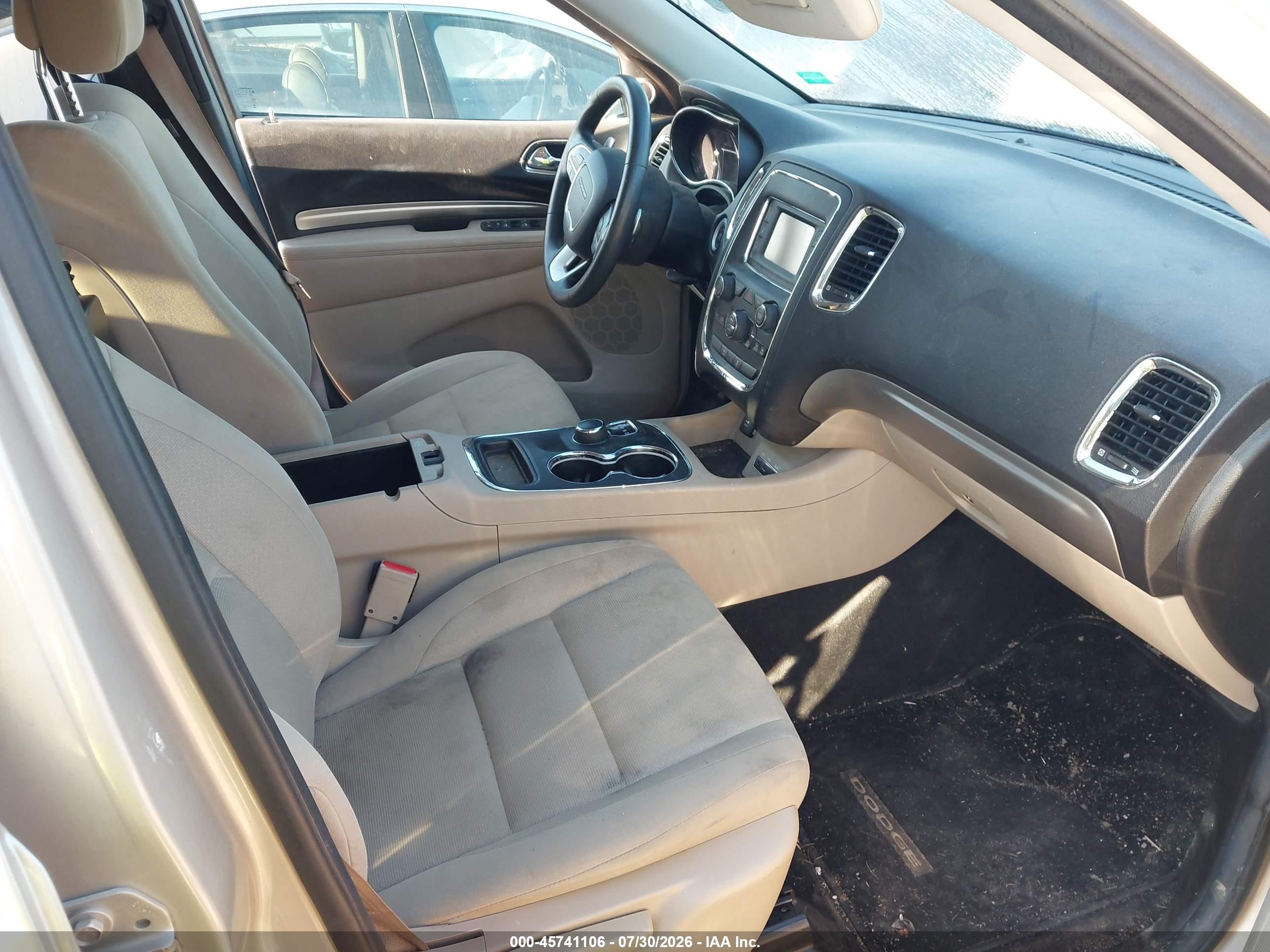 2014 Dodge Durango Sxt Beige vin: 1C4RDJAGXEC345538