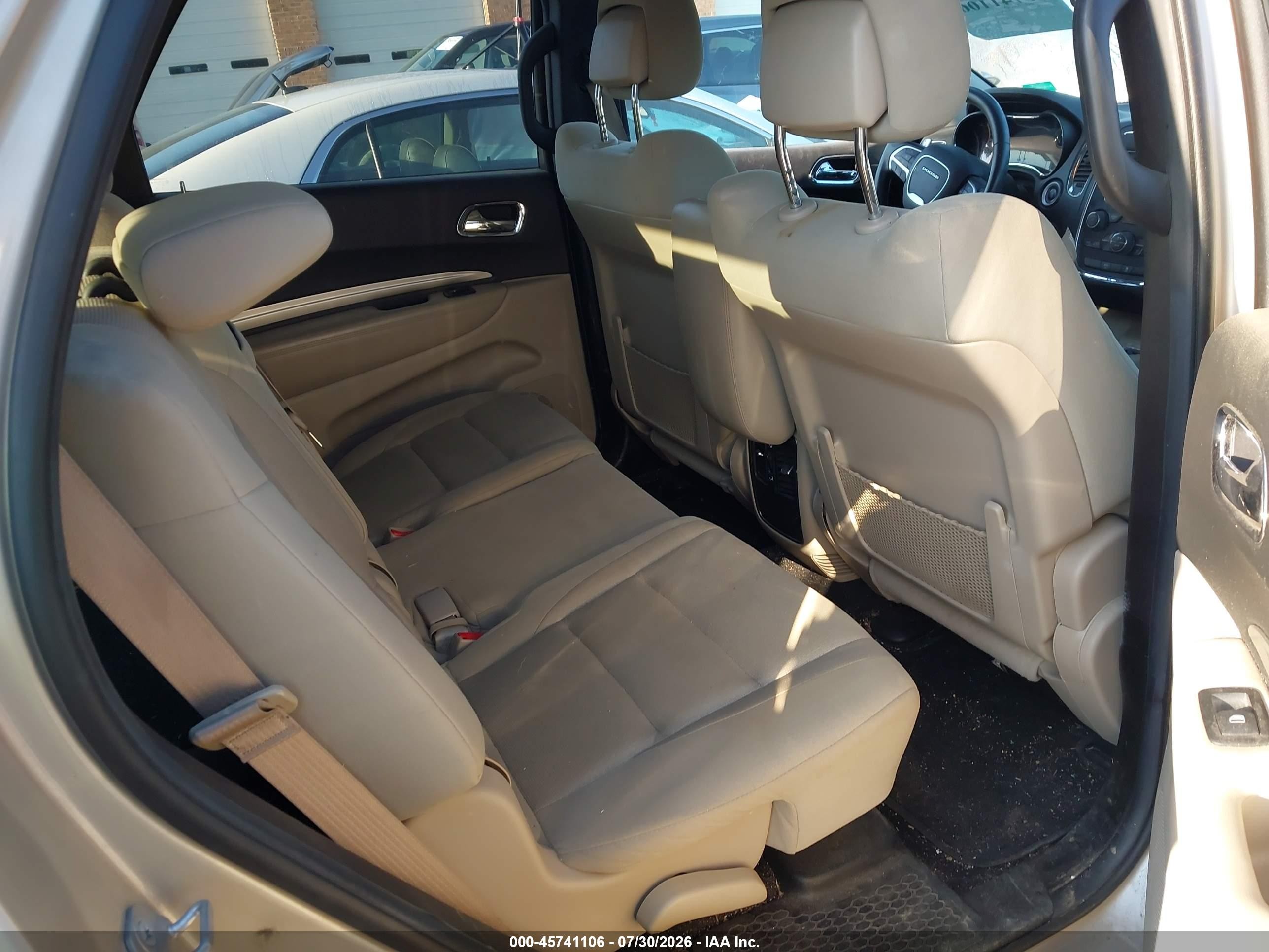 2014 Dodge Durango Sxt Beige vin: 1C4RDJAGXEC345538