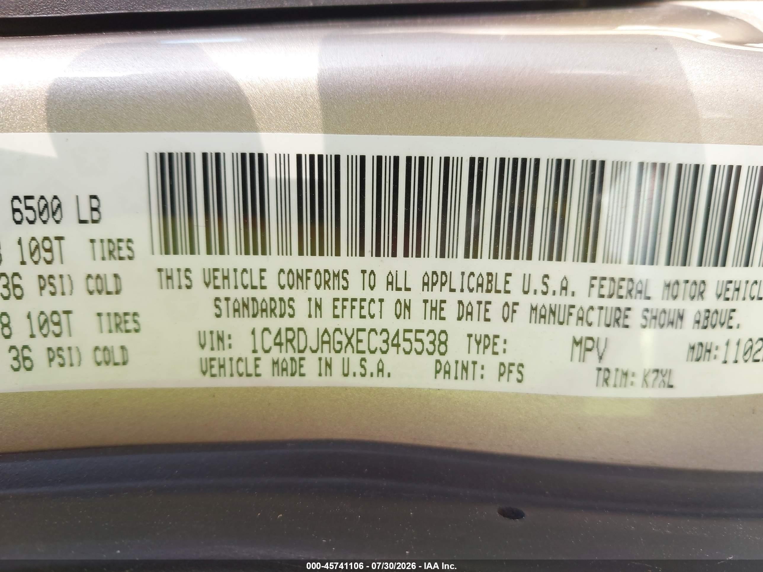 2014 Dodge Durango Sxt Beige vin: 1C4RDJAGXEC345538