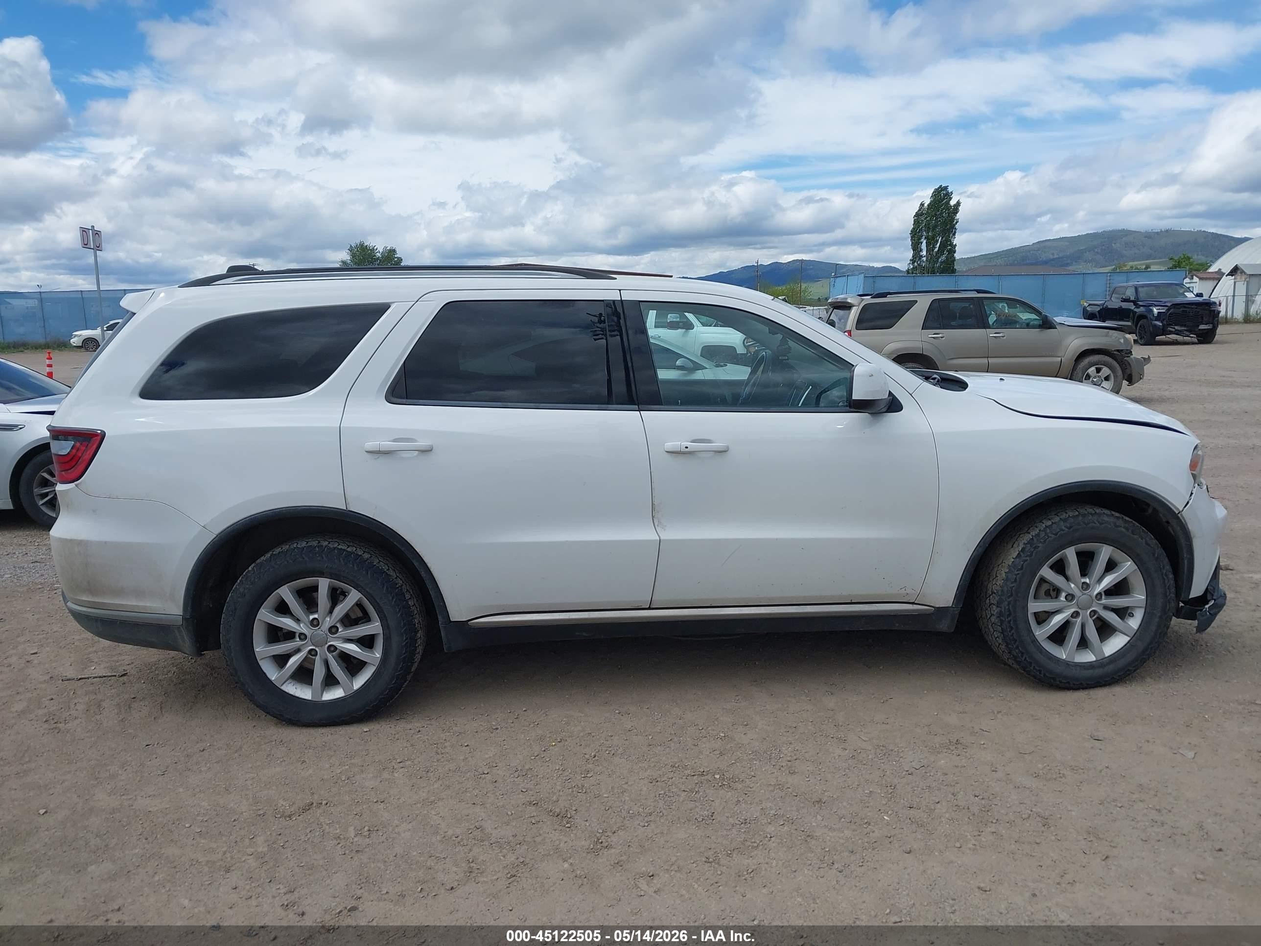 2014 Dodge Durango Sxt White vin: 1C4RDJAGXEC410453