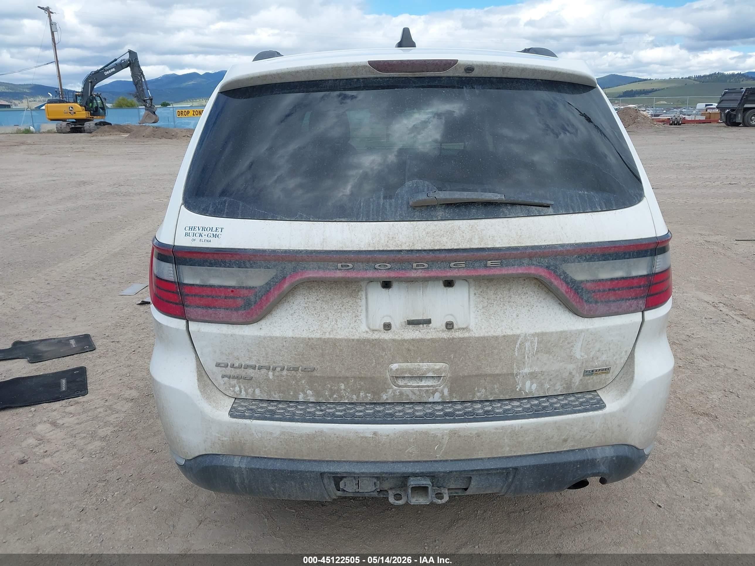 2014 Dodge Durango Sxt White vin: 1C4RDJAGXEC410453