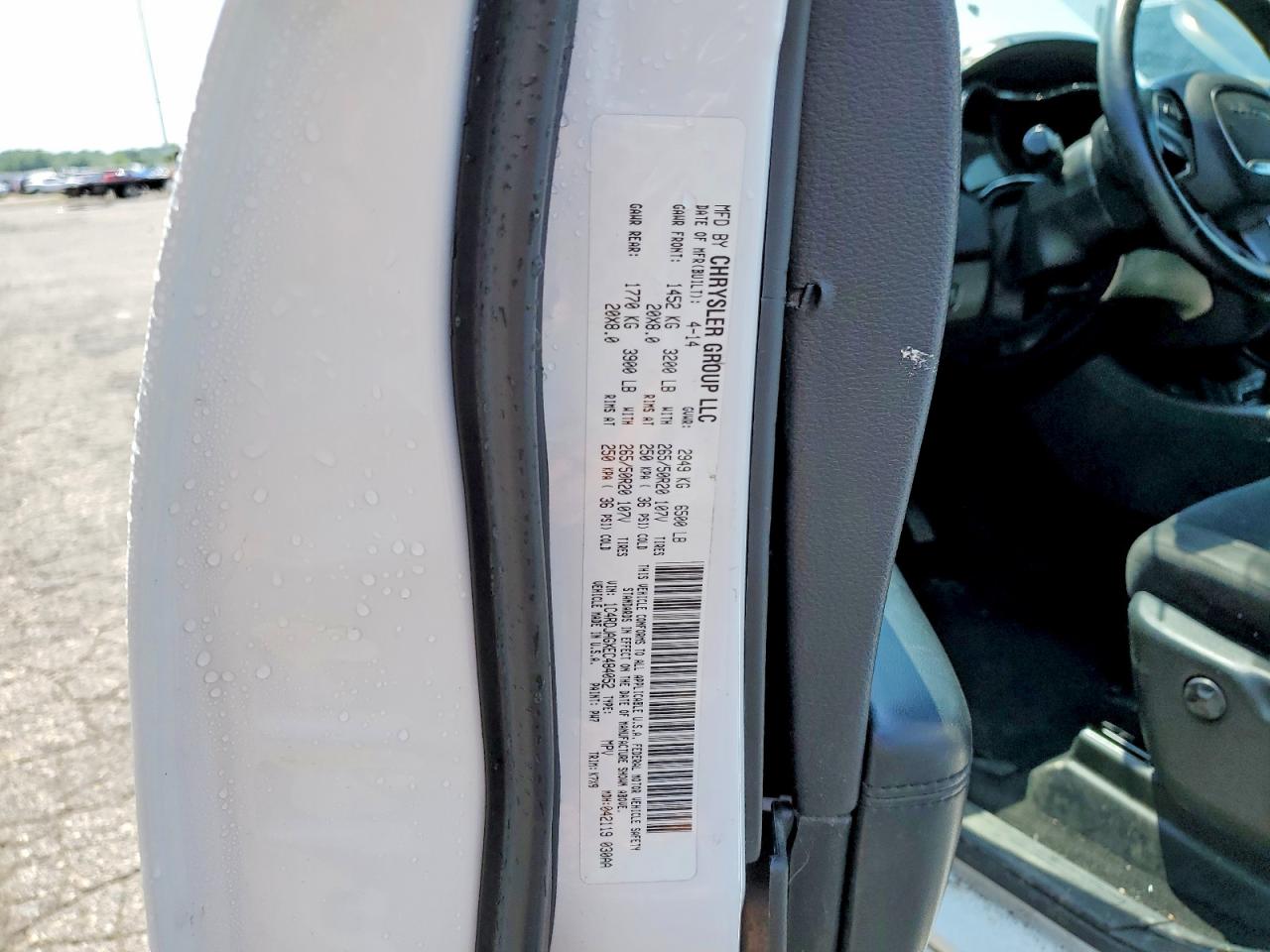 2014 Dodge Durango Sxt White vin: 1C4RDJAGXEC484052