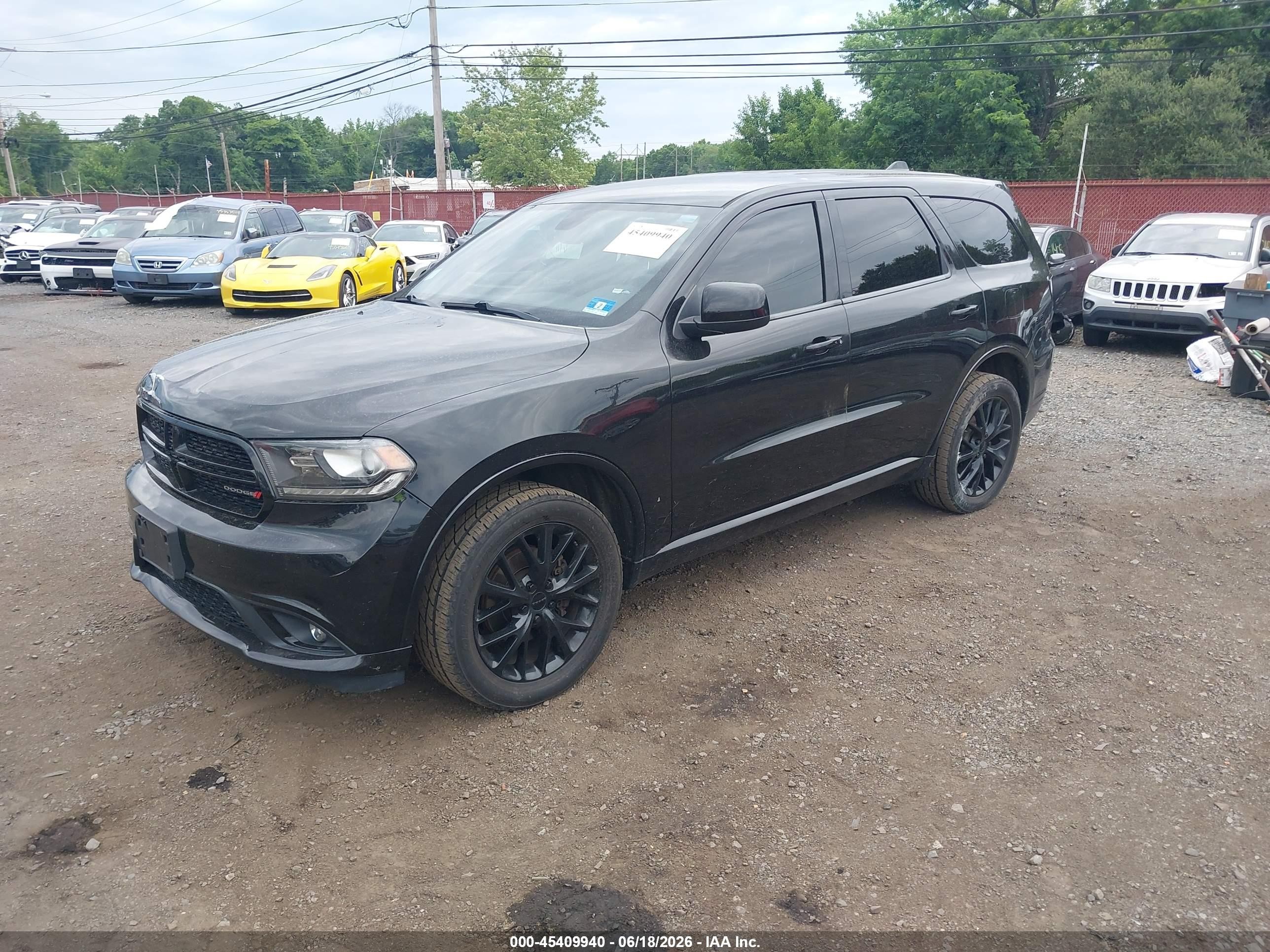2015 Dodge Durango Sxt Black vin: 1C4RDJAGXFC737582