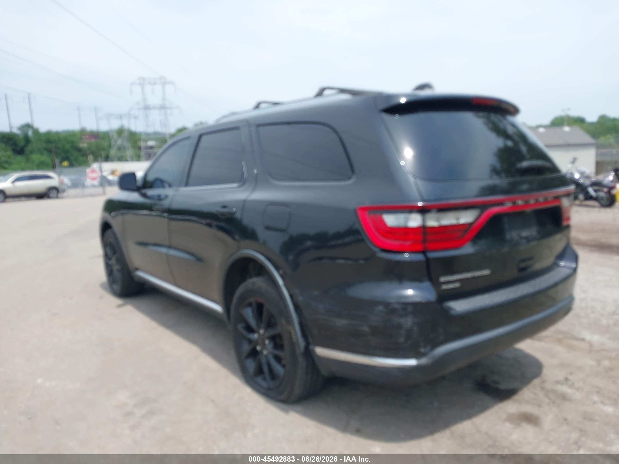 2015 Dodge Durango Sxt Black vin: 1C4RDJAGXFC772395
