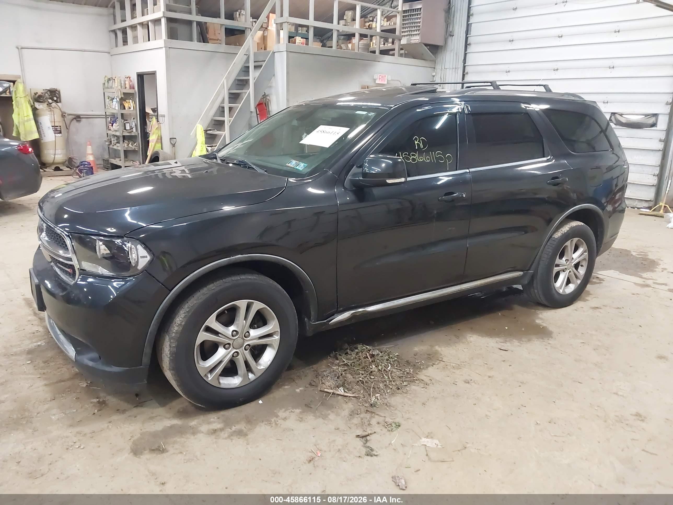 2012 Dodge Durango Crew Black vin: 1C4RDJDG0CC217575