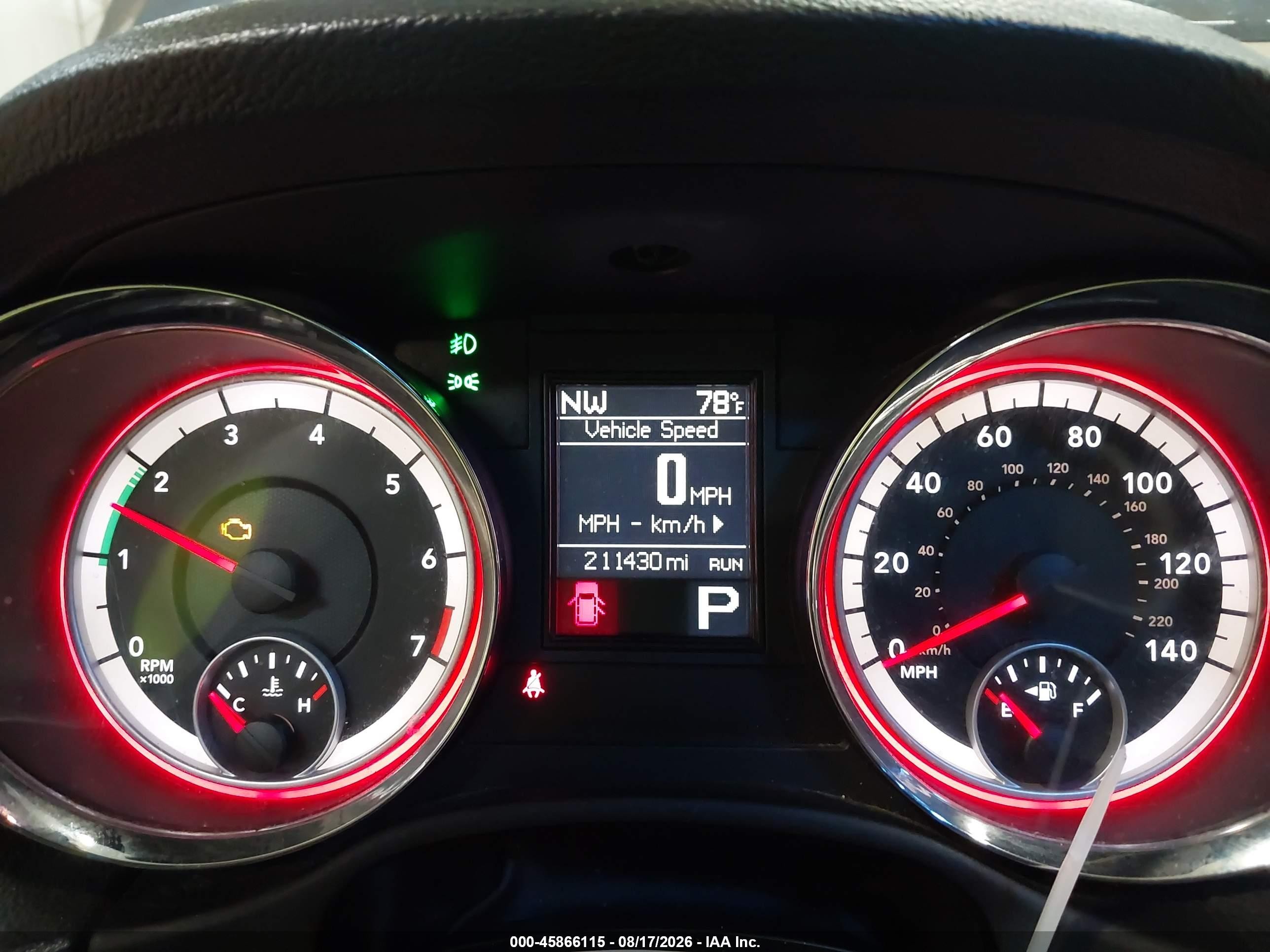 2012 Dodge Durango Crew Black vin: 1C4RDJDG0CC217575