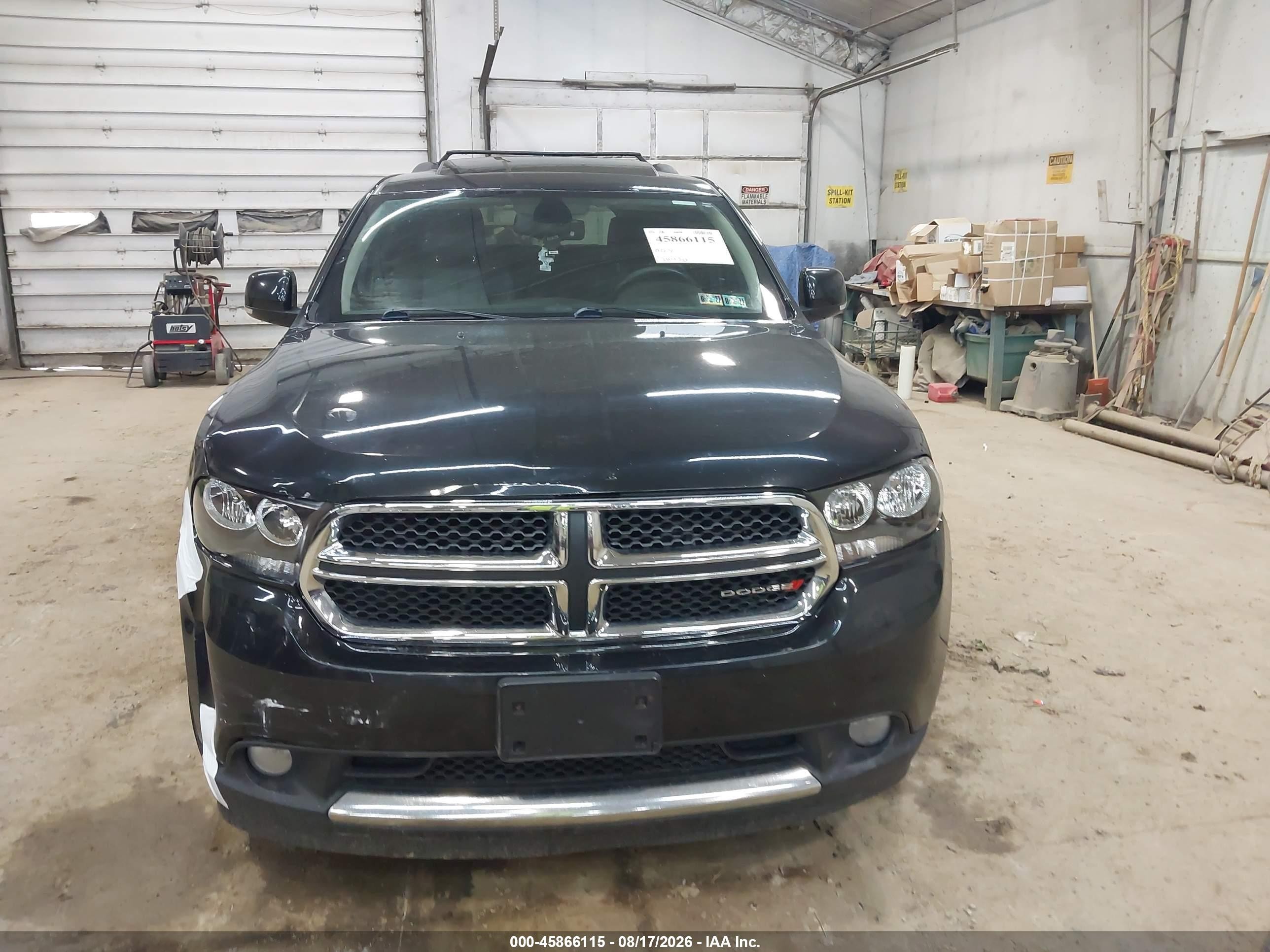 2012 Dodge Durango Crew Black vin: 1C4RDJDG0CC217575