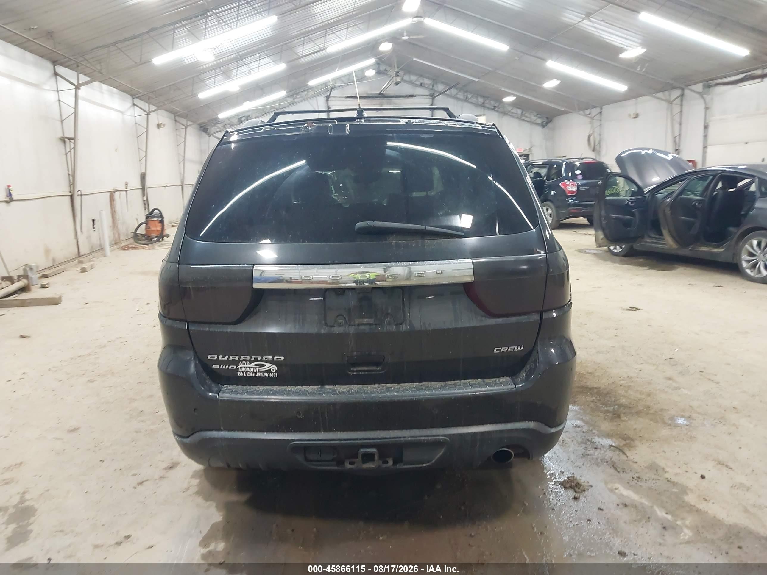 2012 Dodge Durango Crew Black vin: 1C4RDJDG0CC217575