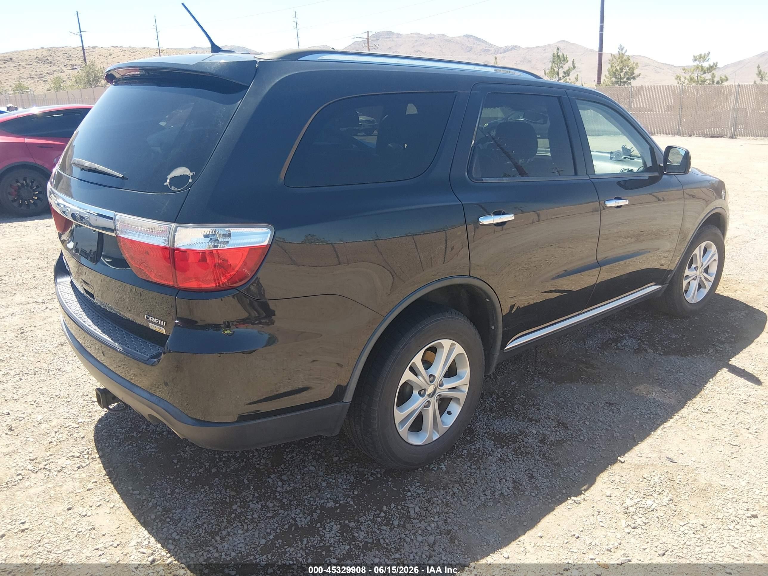 2013 Dodge Durango Crew Black vin: 1C4RDJDG0DC659936