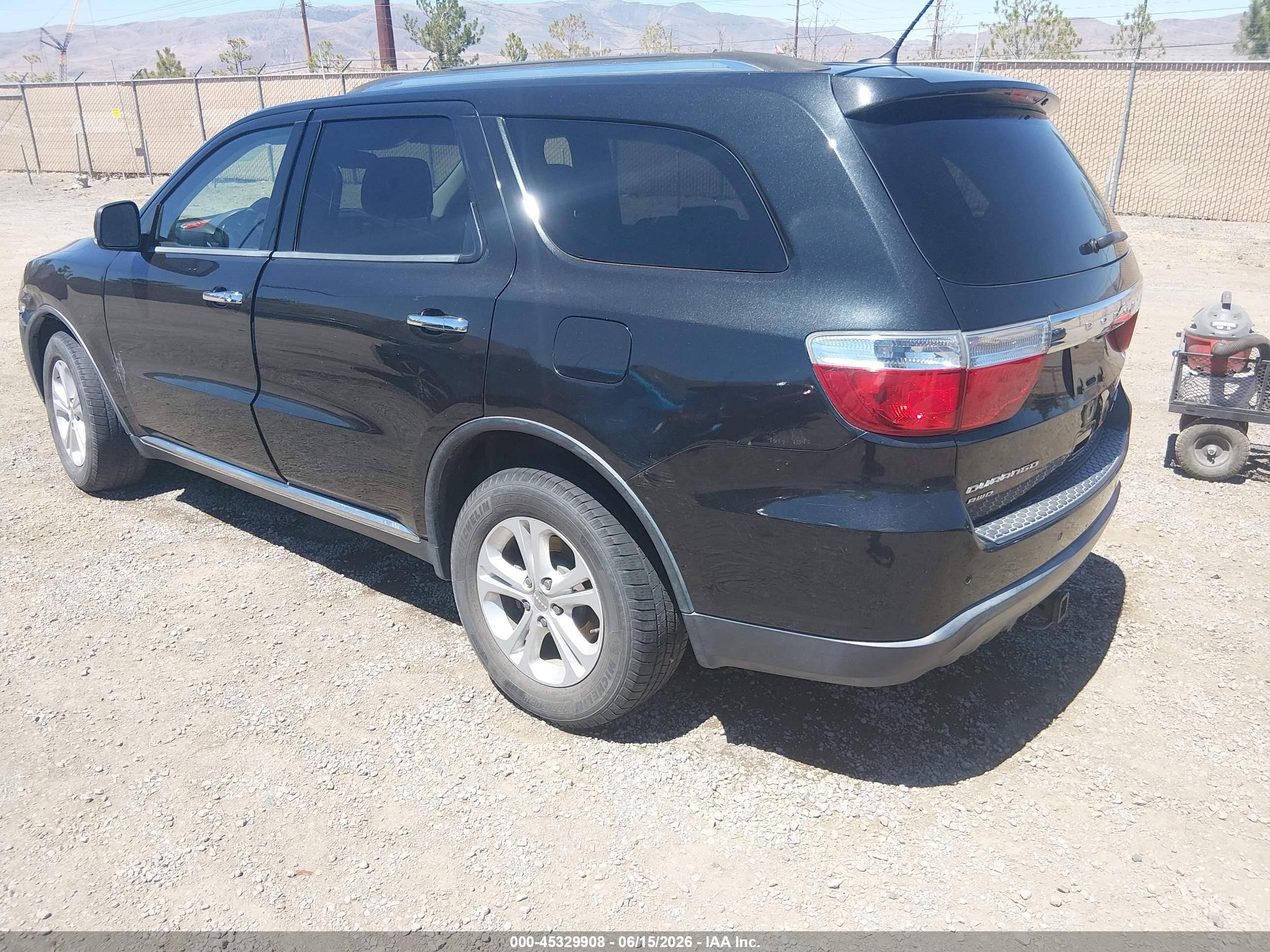 2013 Dodge Durango Crew Black vin: 1C4RDJDG0DC659936