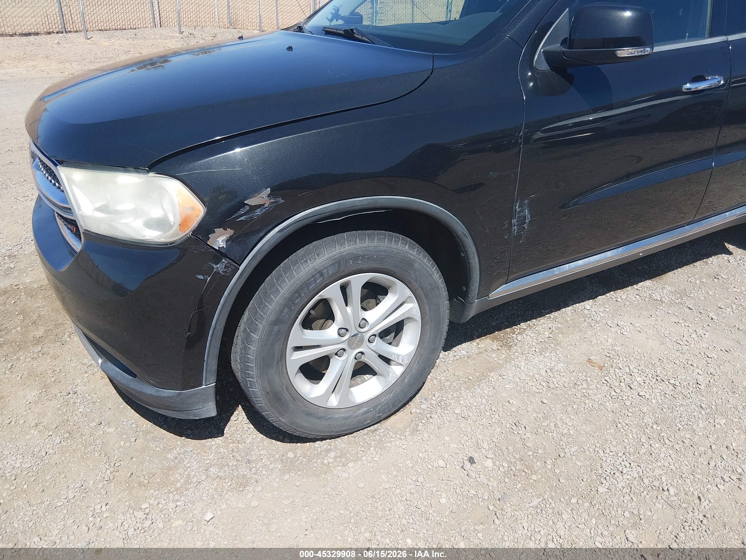 2013 Dodge Durango Crew Black vin: 1C4RDJDG0DC659936