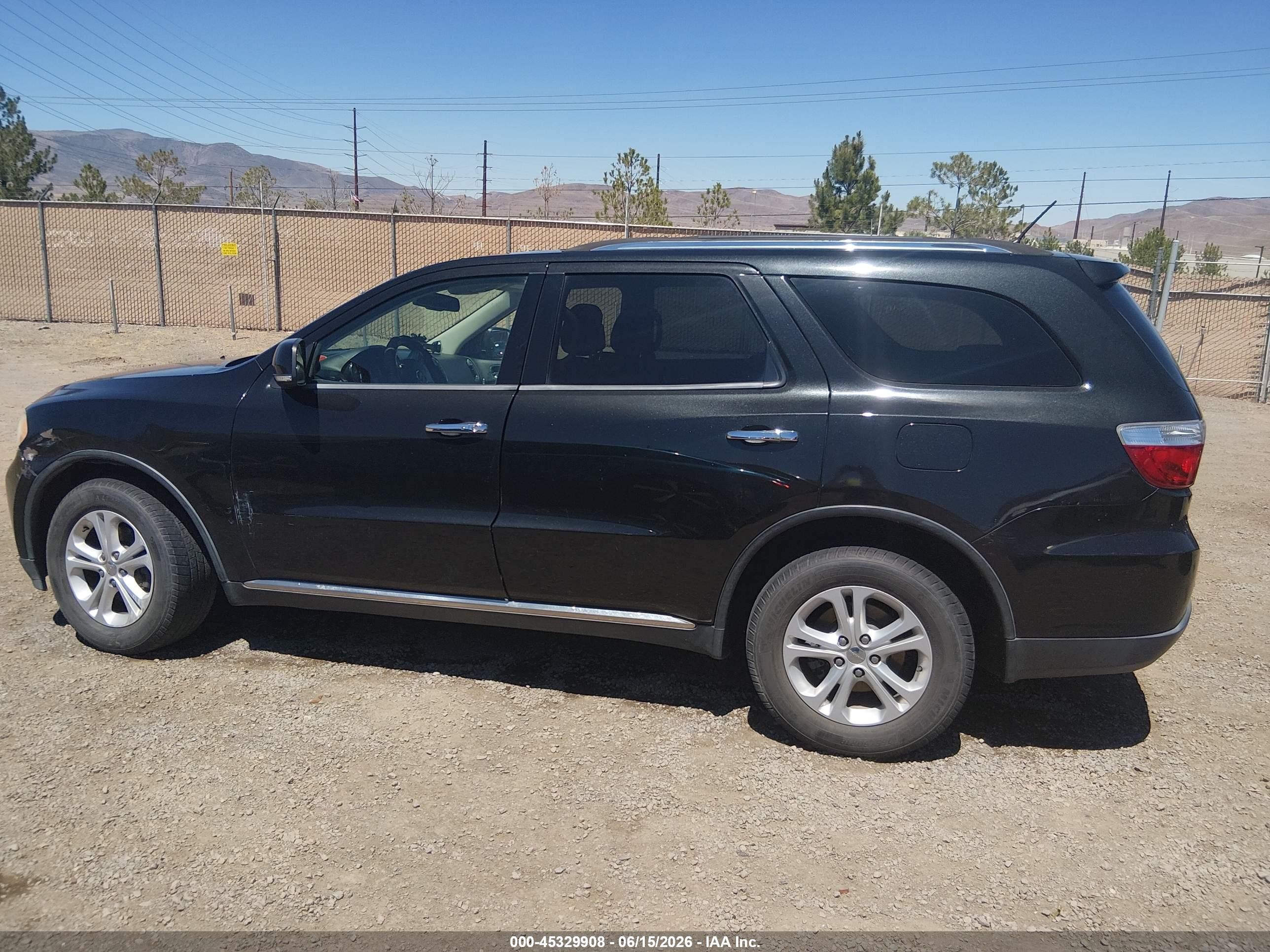 2013 Dodge Durango Crew Black vin: 1C4RDJDG0DC659936