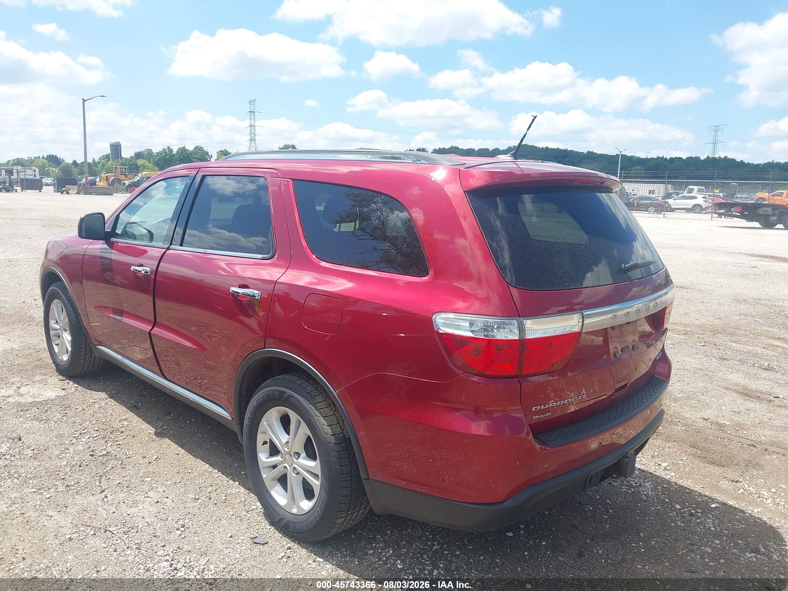 2013 Dodge Durango Crew Красный vin: 1C4RDJDG0DC667938