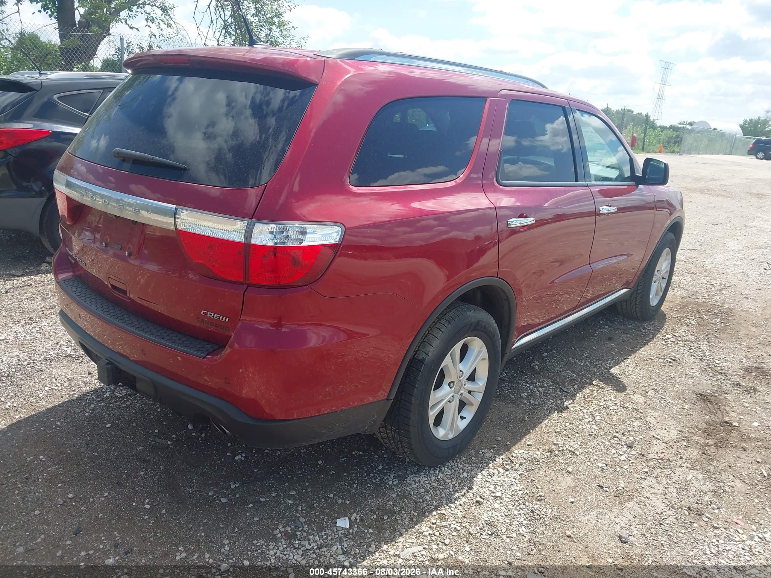 2013 Dodge Durango Crew Красный vin: 1C4RDJDG0DC667938
