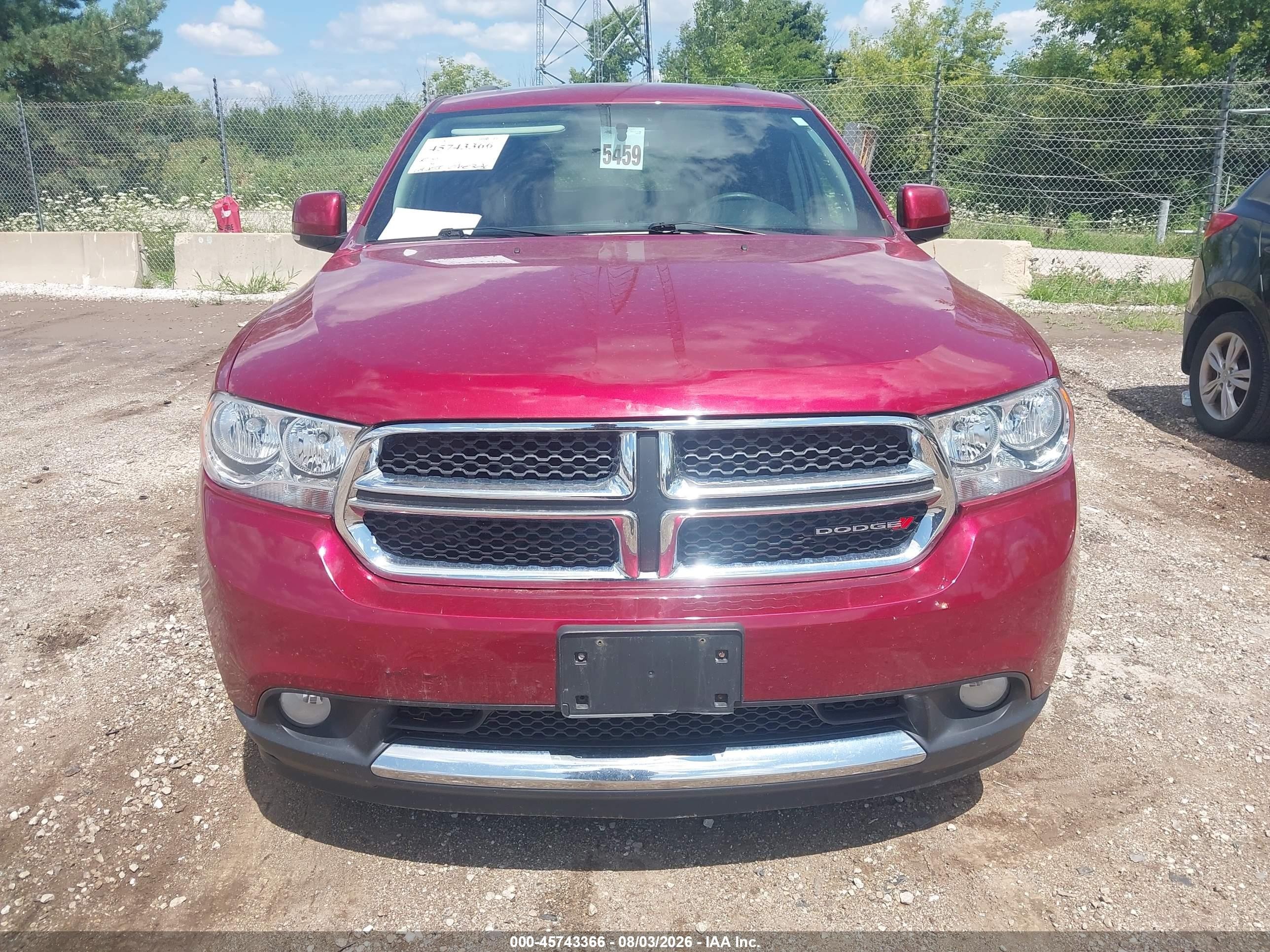 2013 Dodge Durango Crew Красный vin: 1C4RDJDG0DC667938