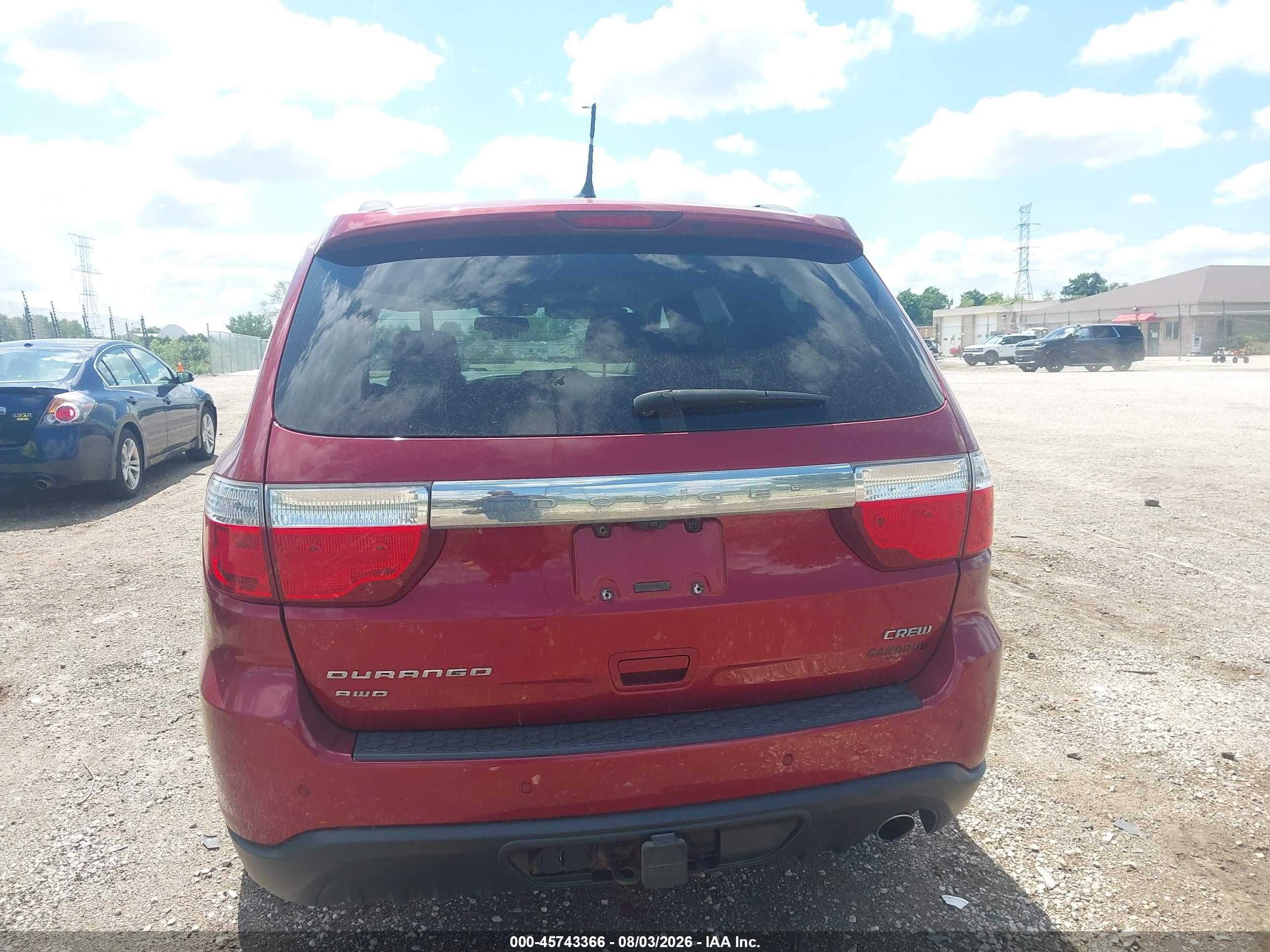 2013 Dodge Durango Crew Красный vin: 1C4RDJDG0DC667938