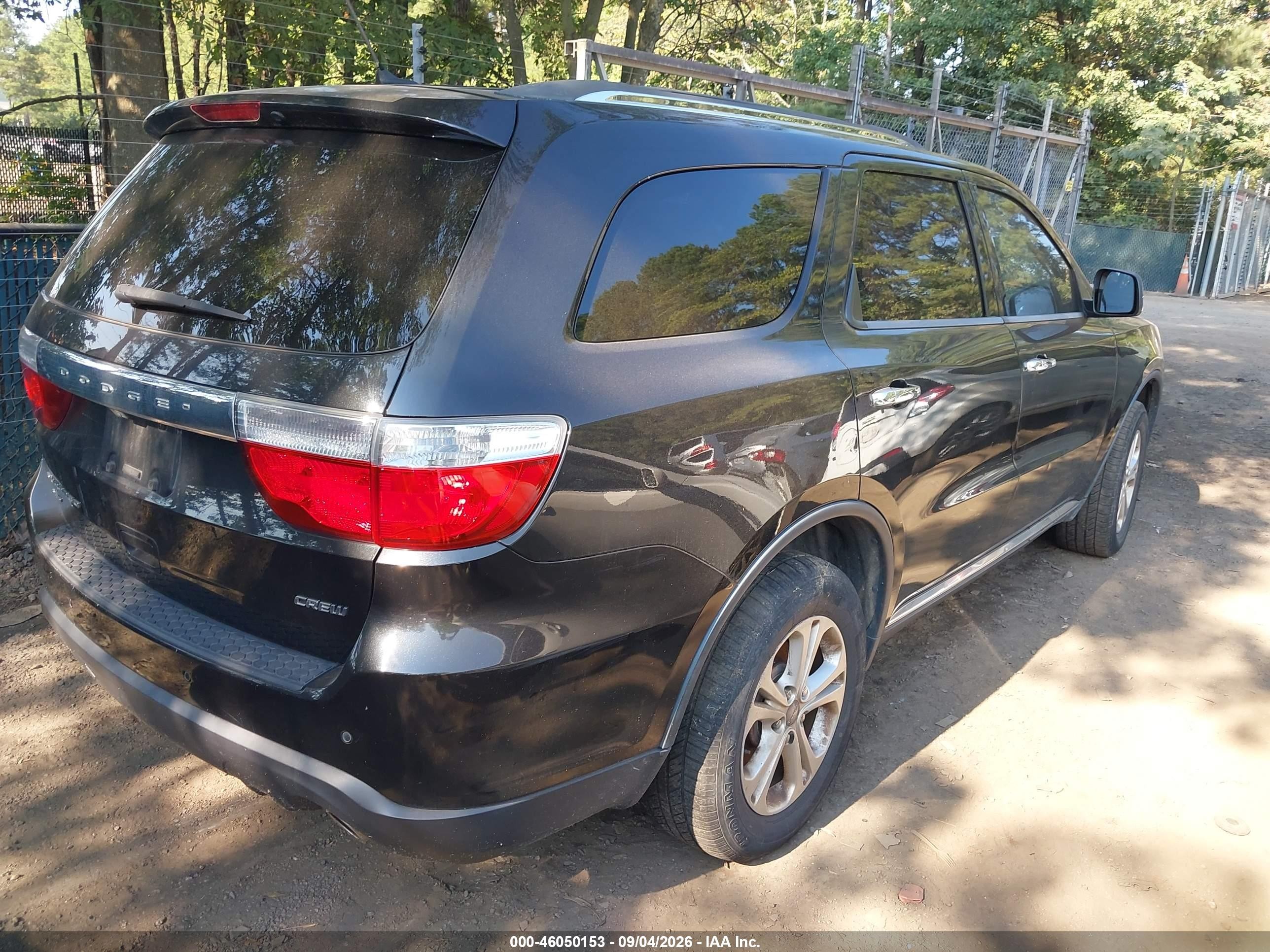 2013 Dodge Durango Crew Black vin: 1C4RDJDG0DC699126