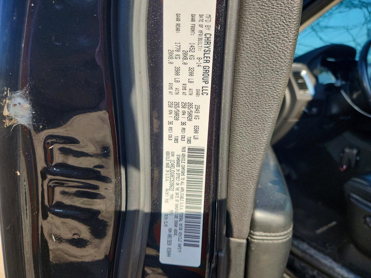 2014 Dodge Durango Limited Black vin: 1C4RDJDG0EC539622