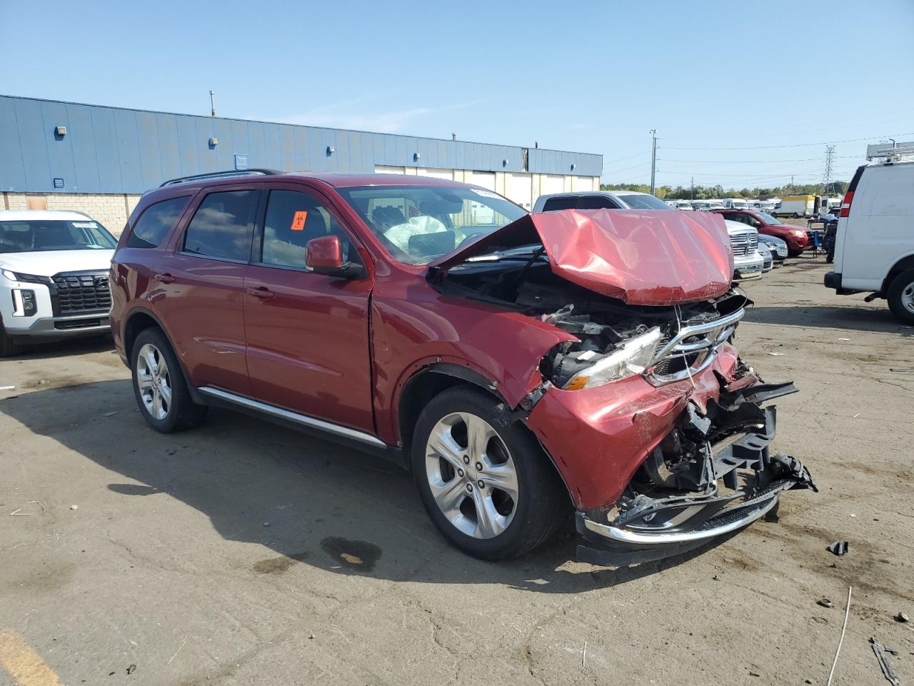 2014 Dodge Durango Limited Burgundy vin: 1C4RDJDG0EC971613