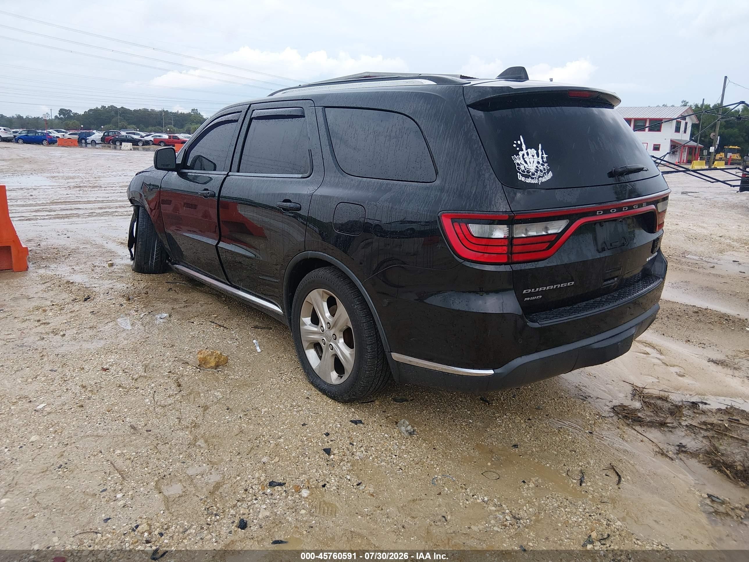 2015 Dodge Durango Limited Black vin: 1C4RDJDG0FC870038