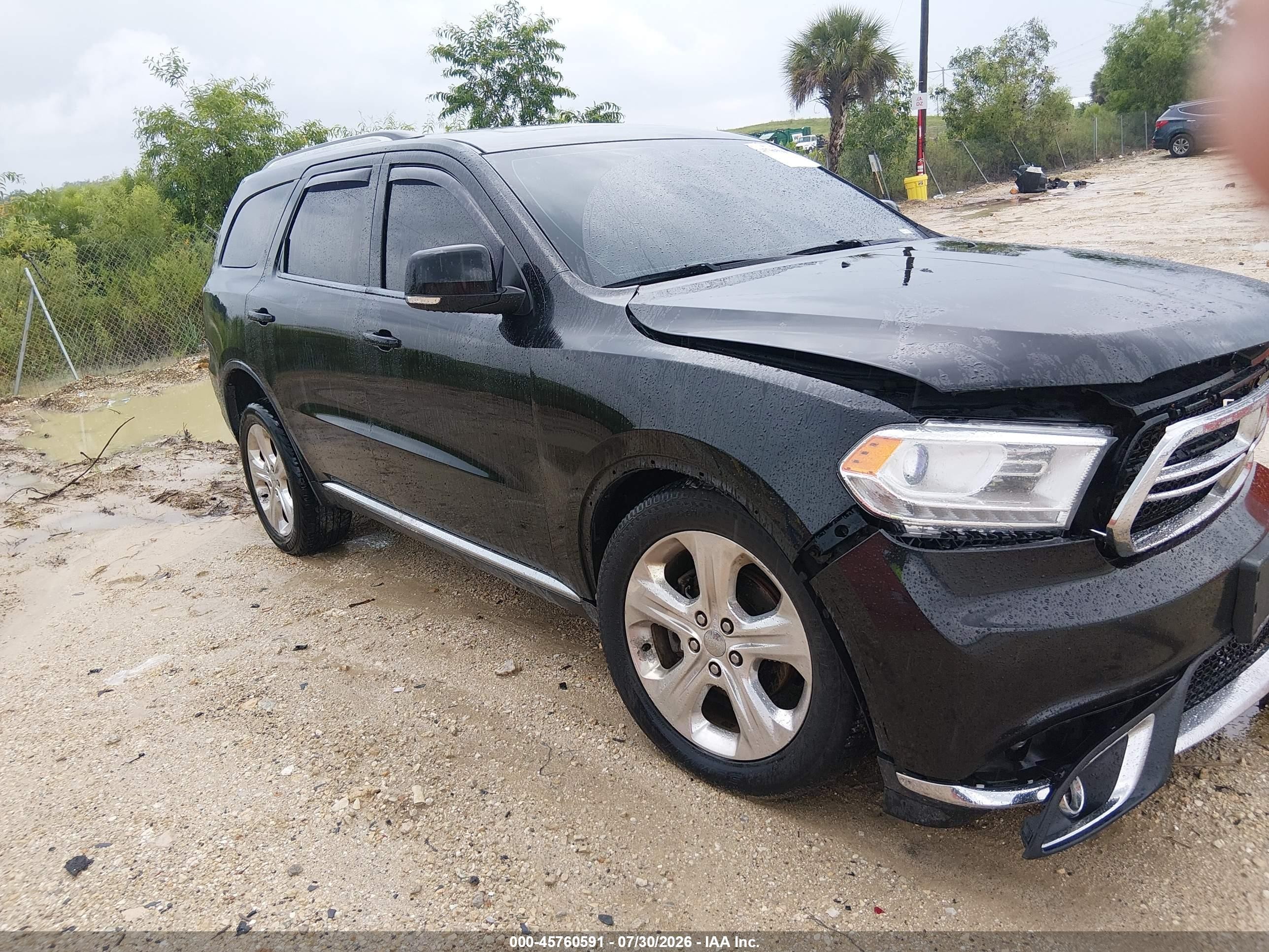 2015 Dodge Durango Limited Black vin: 1C4RDJDG0FC870038