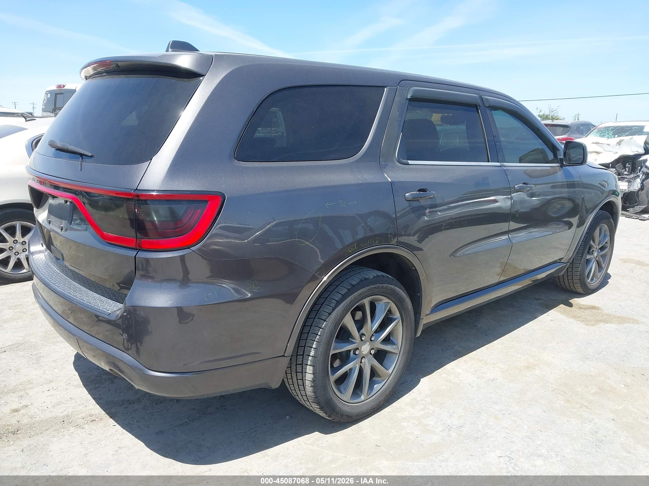 2017 Dodge Durango Gt Awd Gray vin: 1C4RDJDG0HC719302