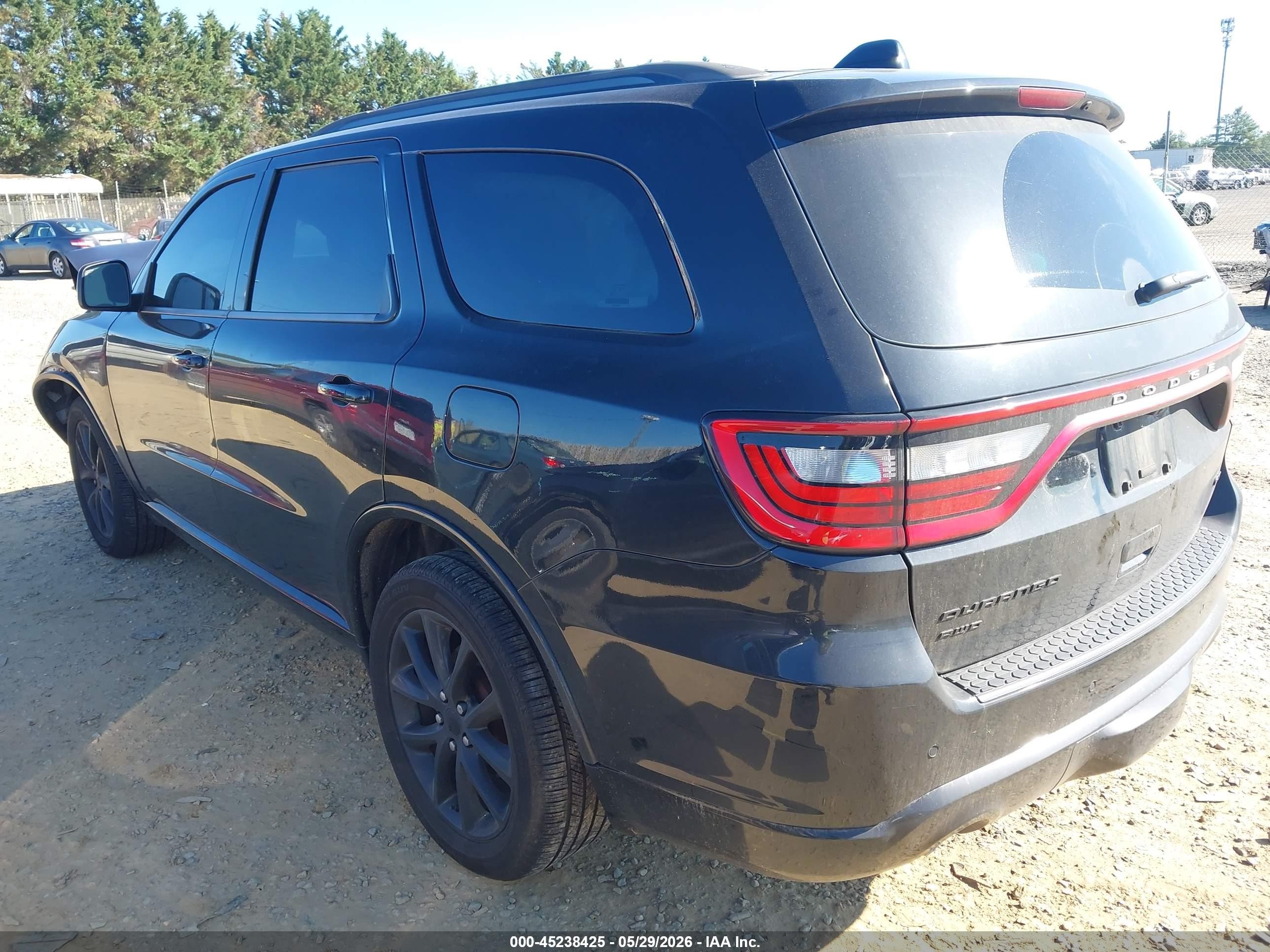 2017 Dodge Durango Gt Awd Black vin: 1C4RDJDG0HC799099