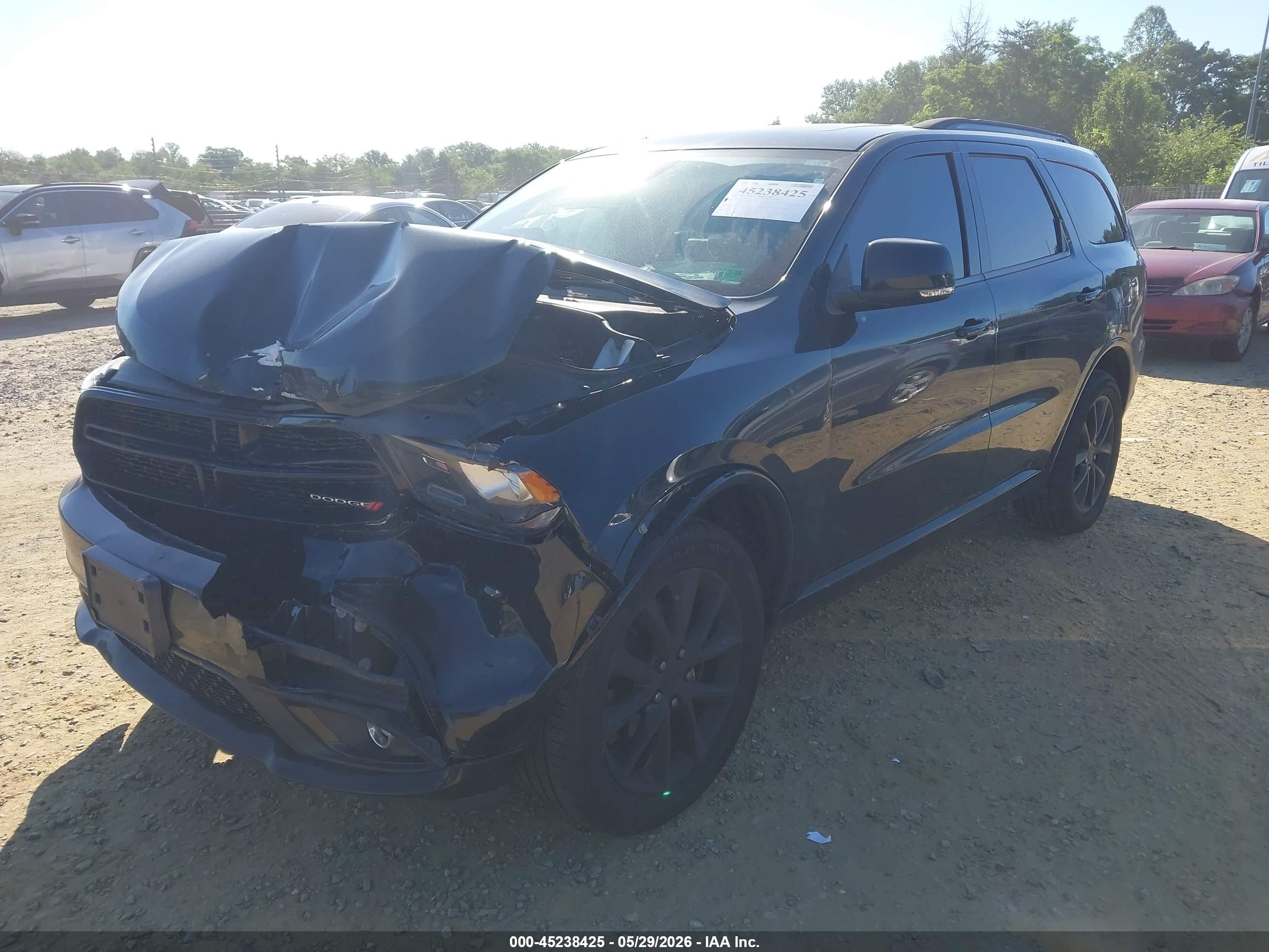 2017 Dodge Durango Gt Awd Black vin: 1C4RDJDG0HC799099