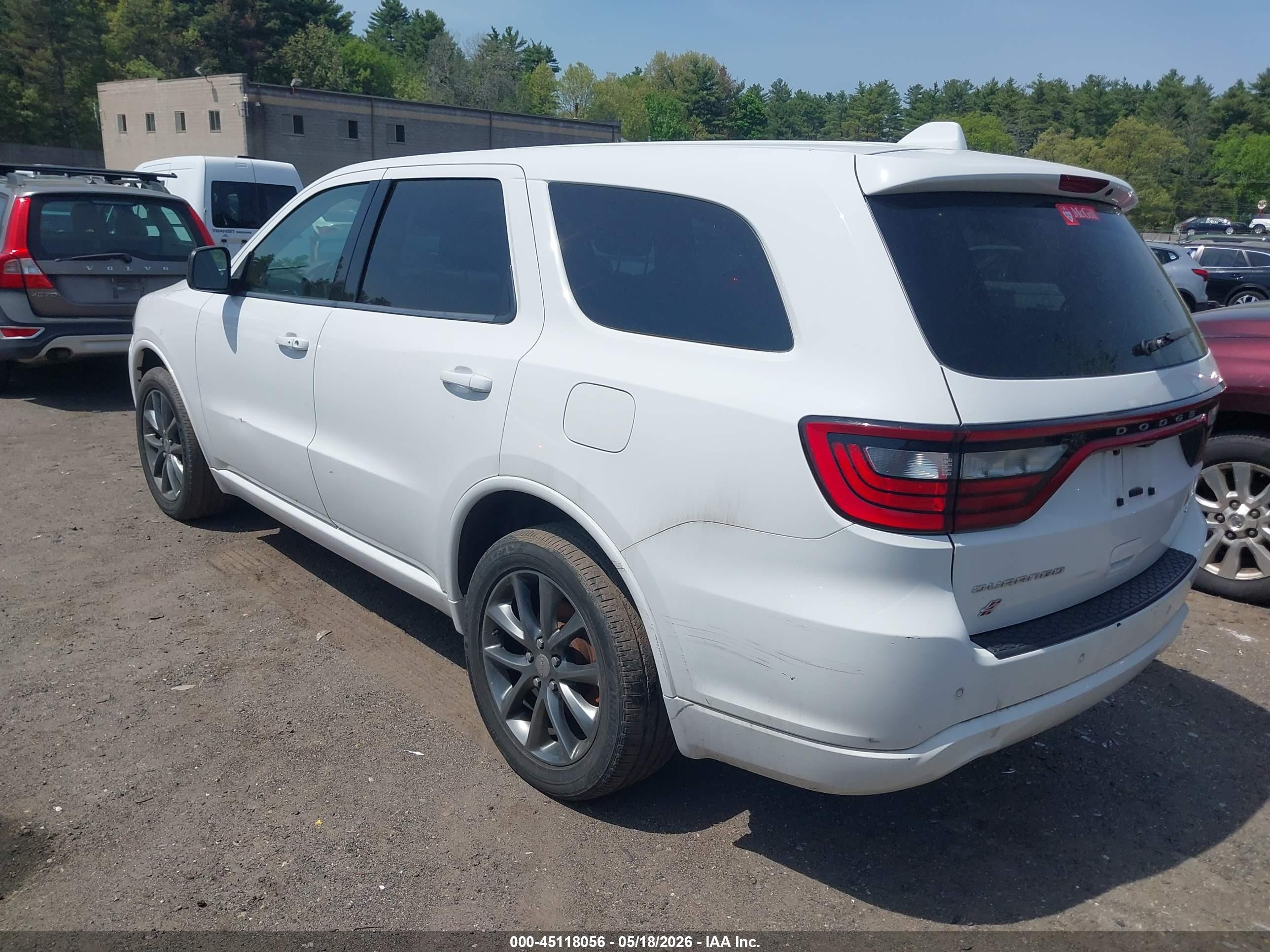 2018 Dodge Durango Gt Awd White vin: 1C4RDJDG0JC102049