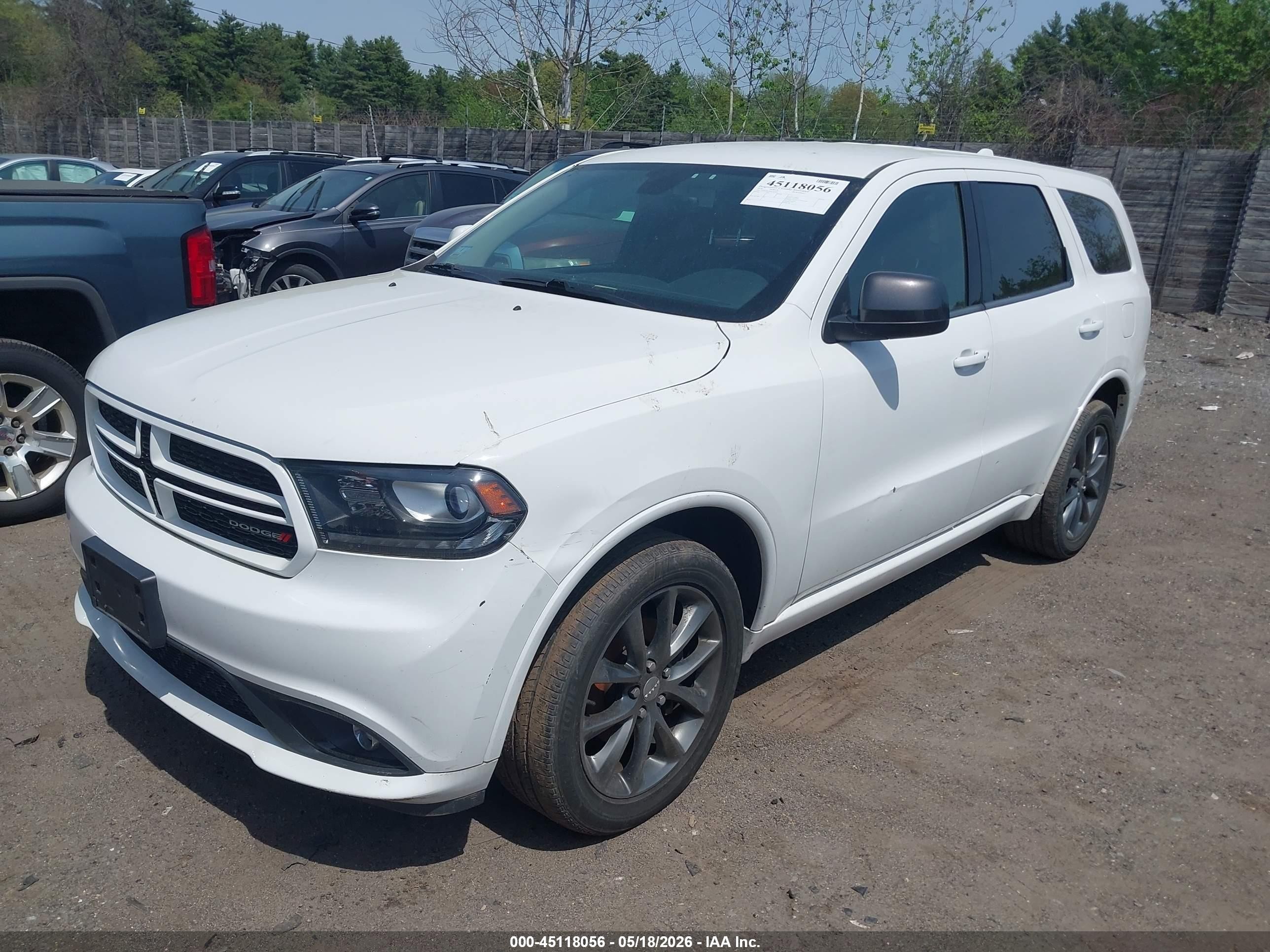 2018 Dodge Durango Gt Awd White vin: 1C4RDJDG0JC102049