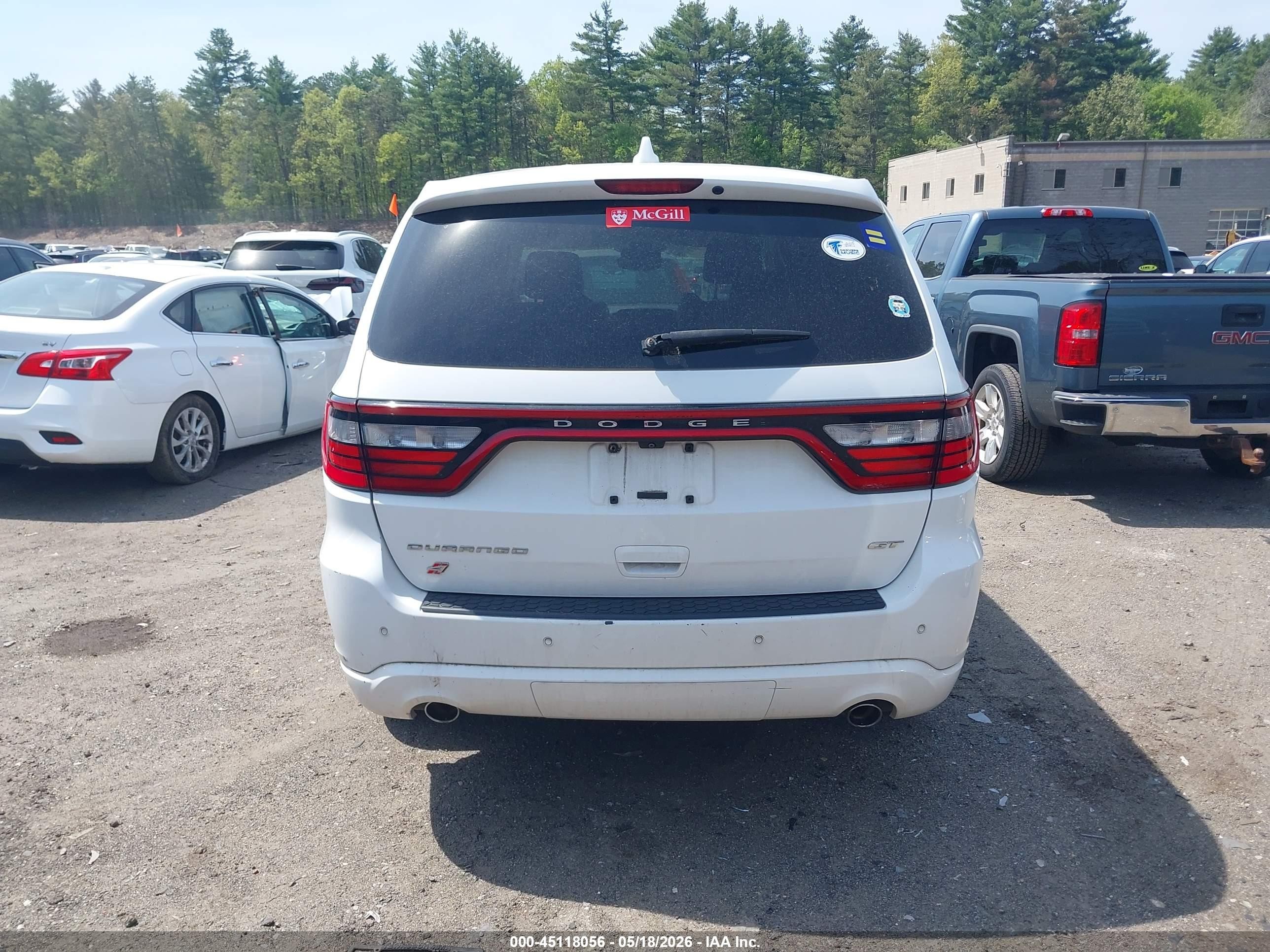 2018 Dodge Durango Gt Awd White vin: 1C4RDJDG0JC102049
