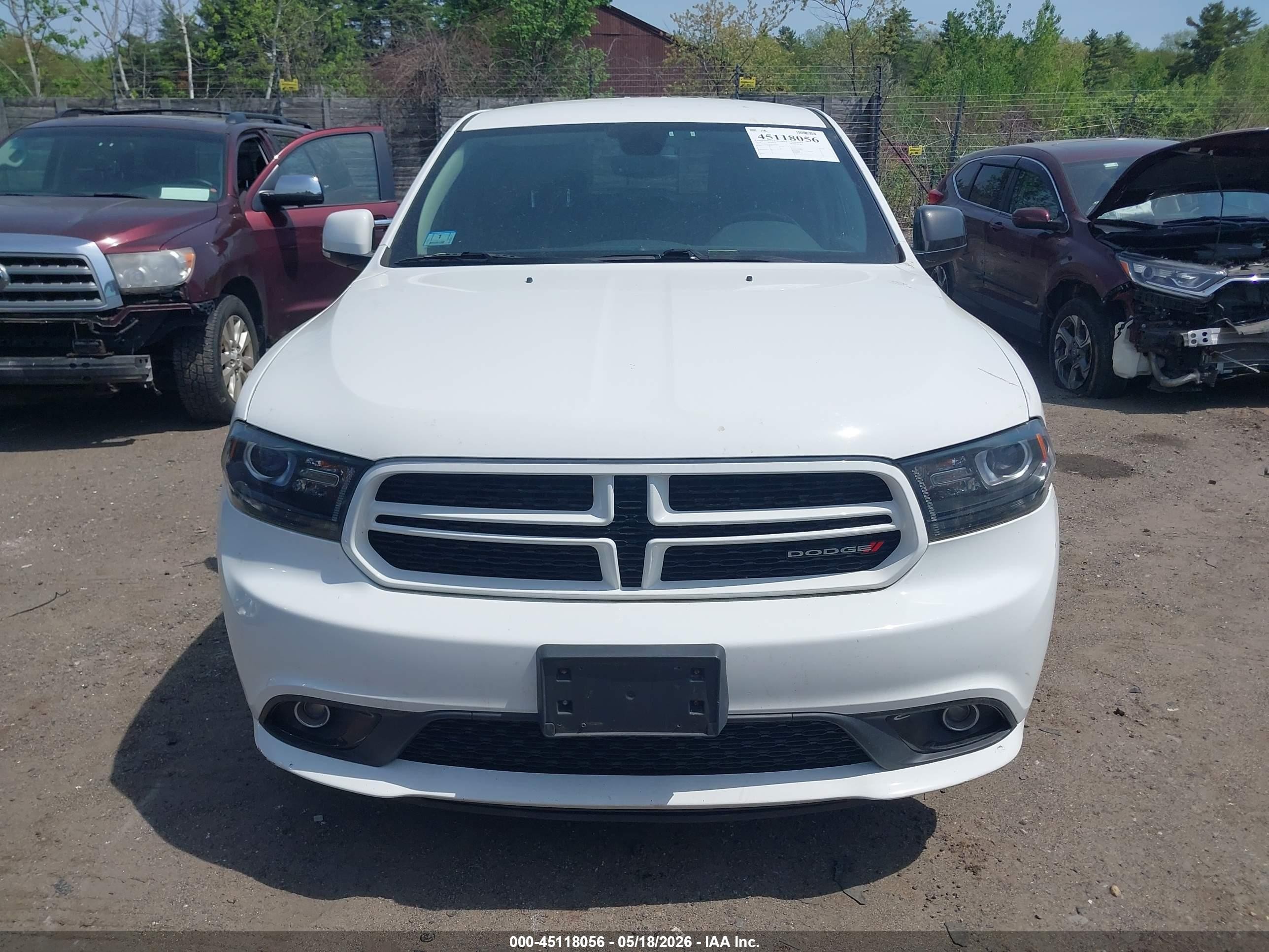 2018 Dodge Durango Gt Awd White vin: 1C4RDJDG0JC102049