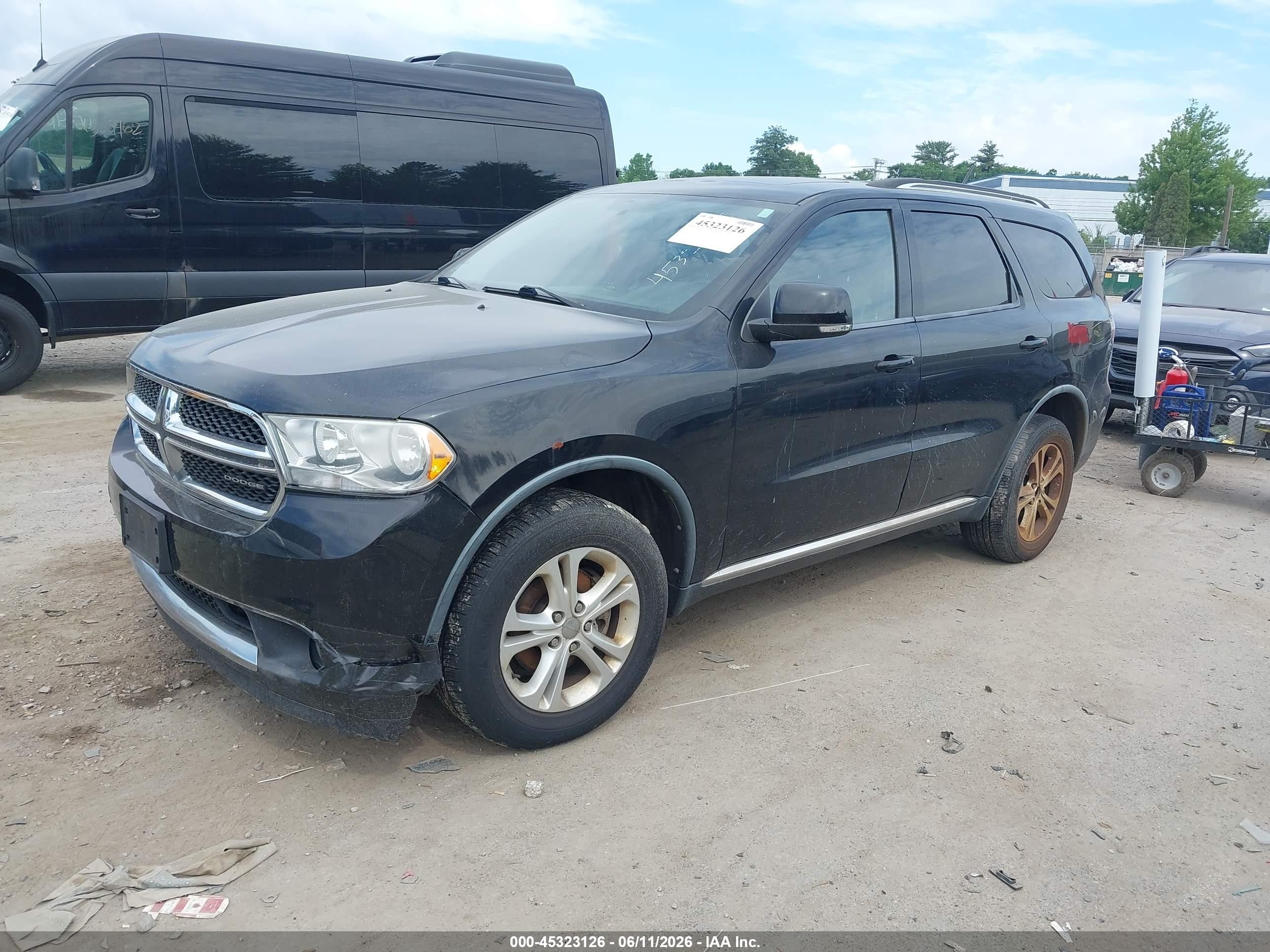 2012 Dodge Durango Crew Black vin: 1C4RDJDG1CC182884