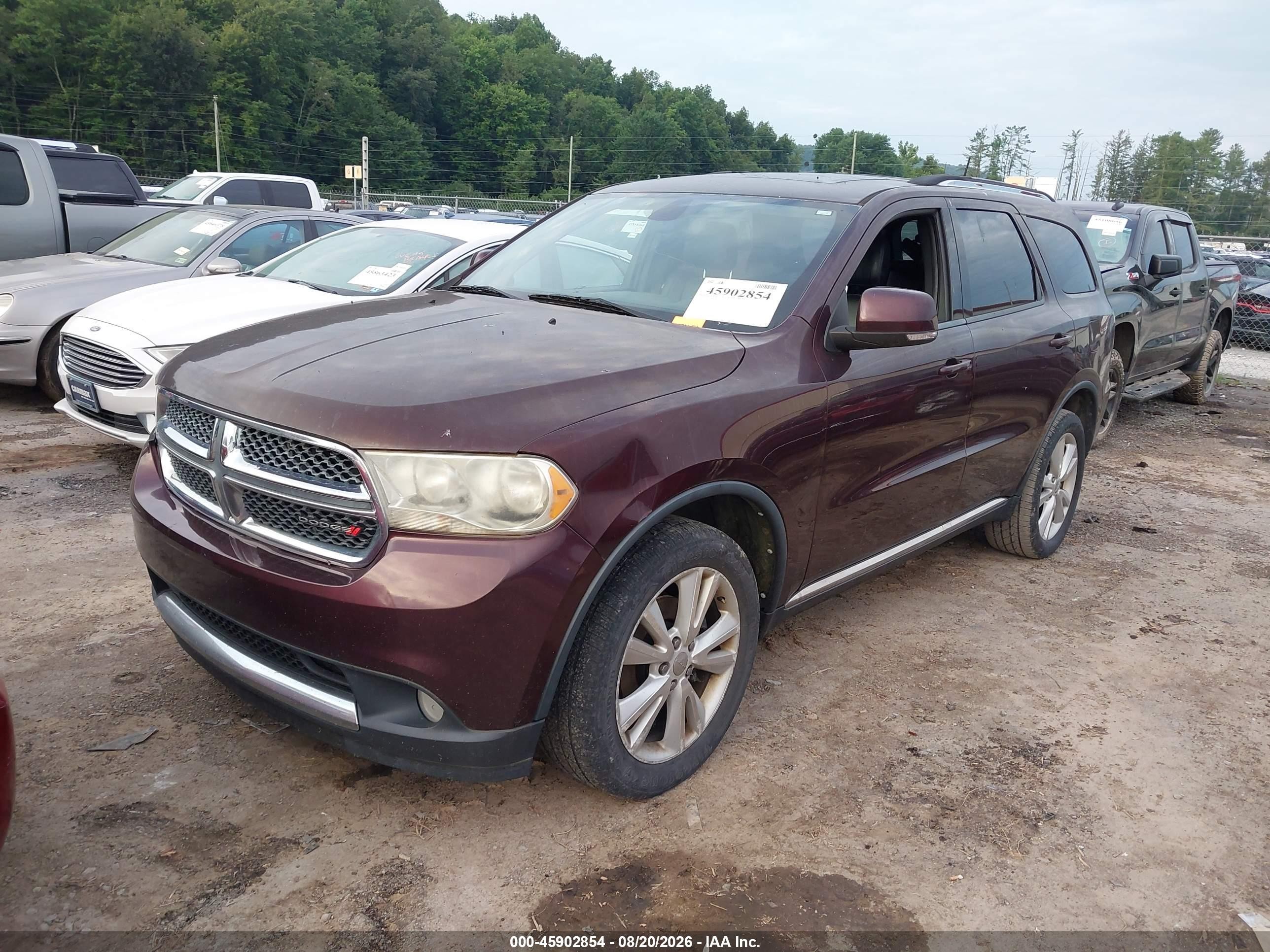 2012 Dodge Durango Crew Burgundy vin: 1C4RDJDG1CC267028