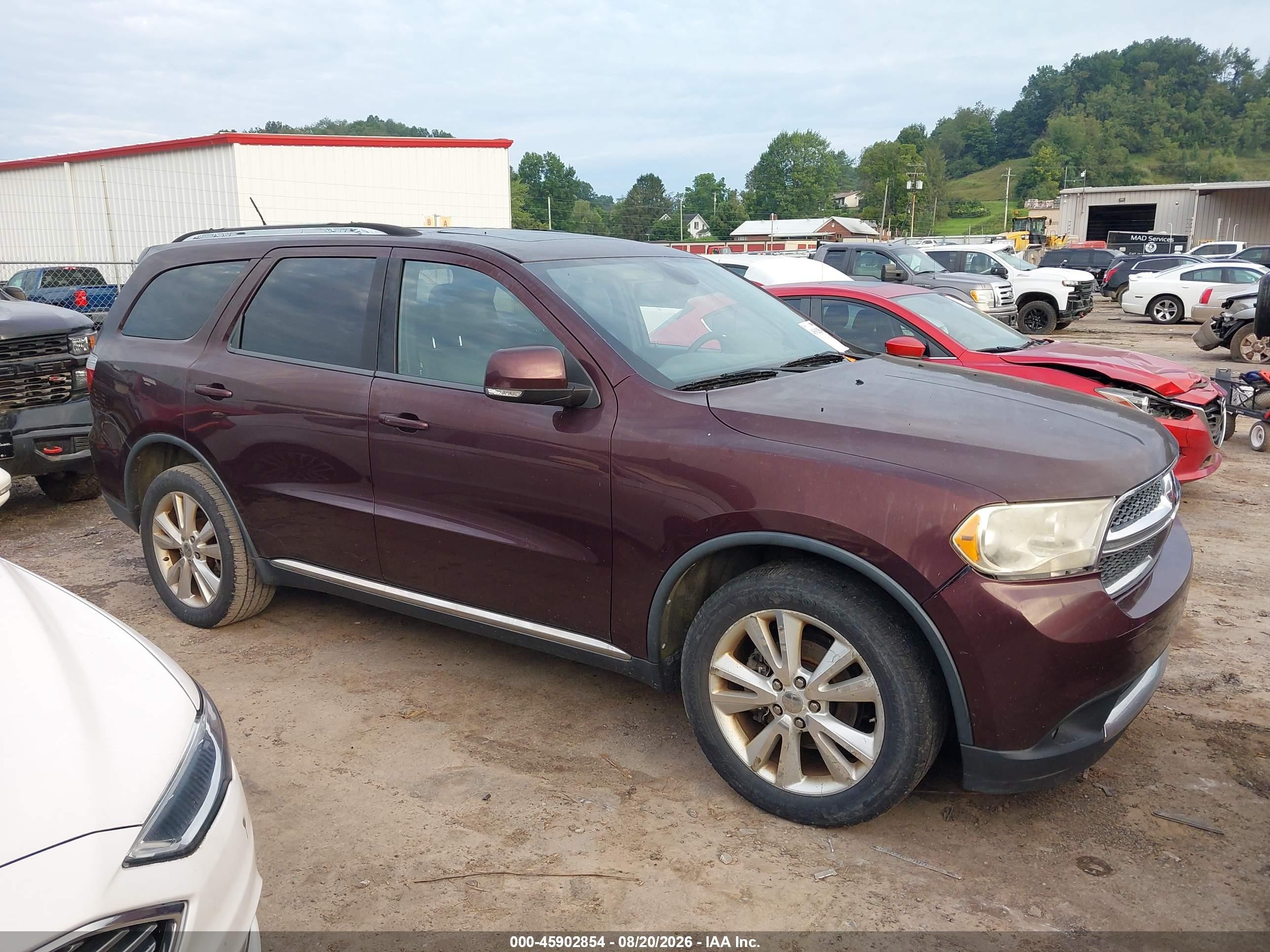 2012 Dodge Durango Crew Burgundy vin: 1C4RDJDG1CC267028