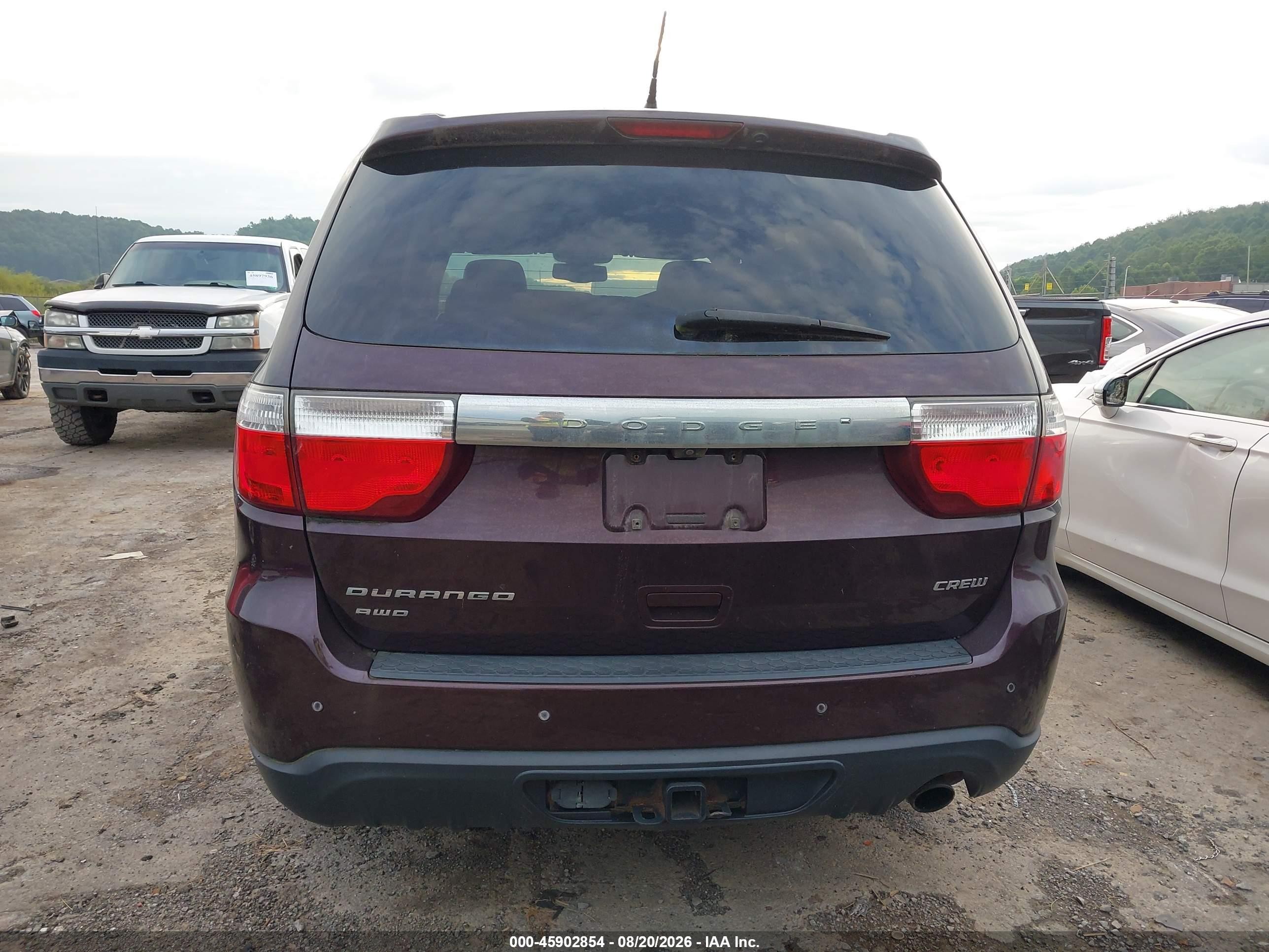 2012 Dodge Durango Crew Burgundy vin: 1C4RDJDG1CC267028