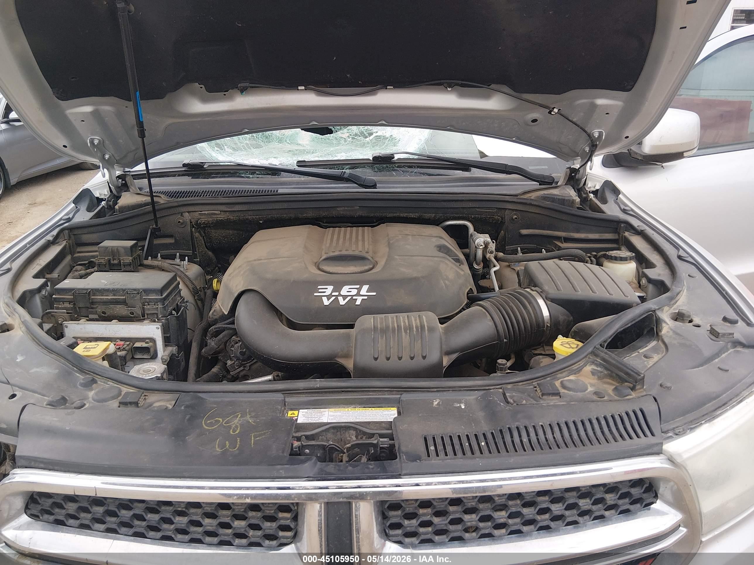 2012 Dodge Durango Crew Серебряный vin: 1C4RDJDG1CC301419