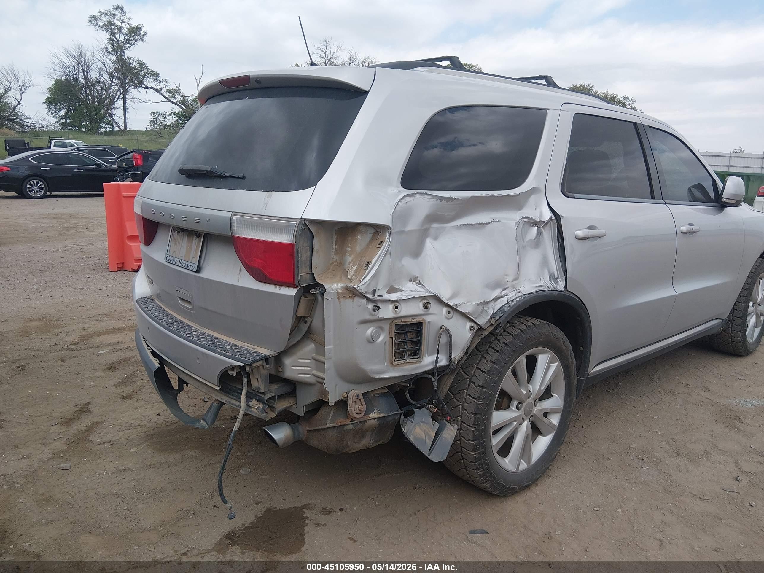 2012 Dodge Durango Crew Серебряный vin: 1C4RDJDG1CC301419