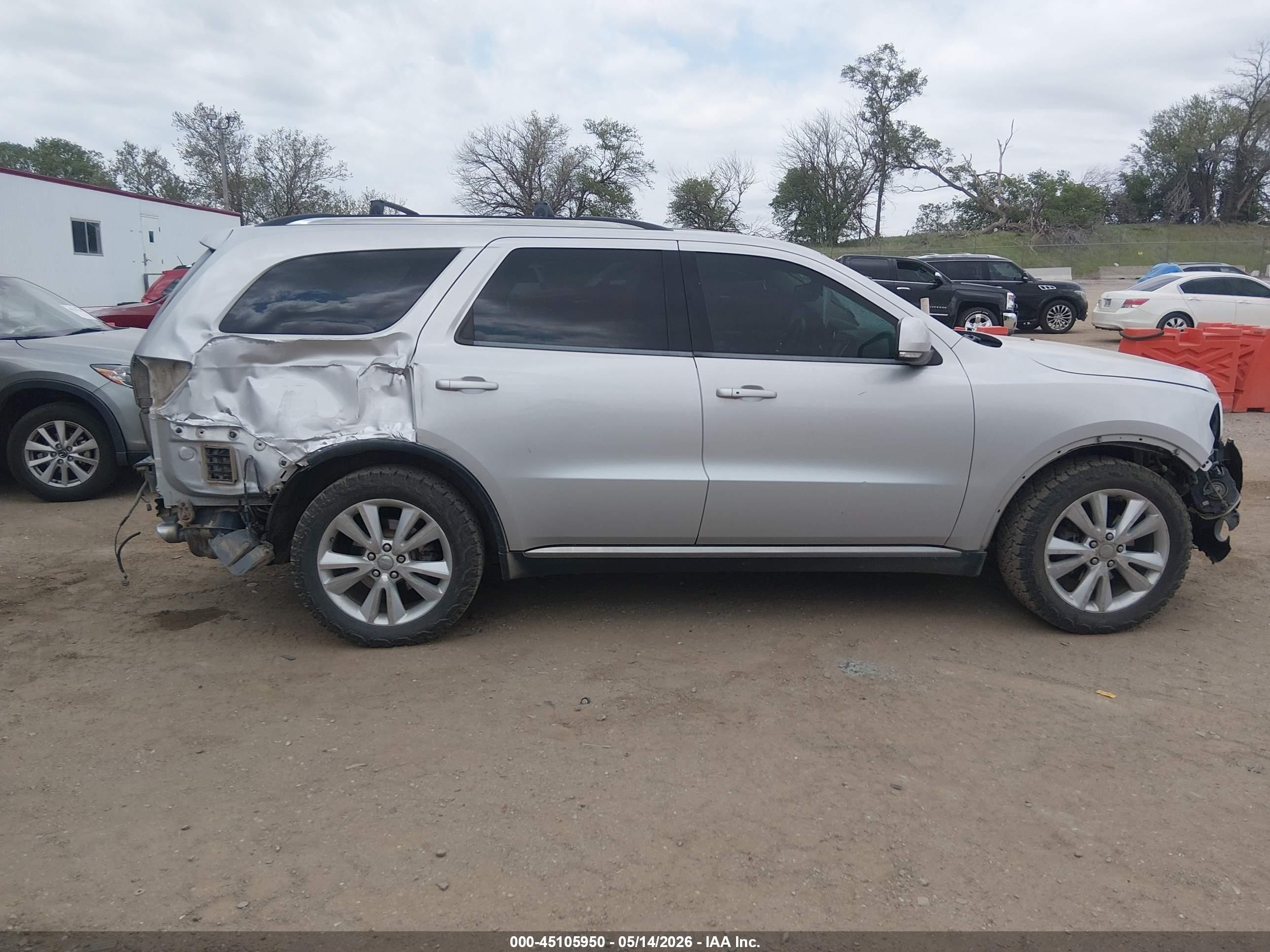 2012 Dodge Durango Crew Серебряный vin: 1C4RDJDG1CC301419