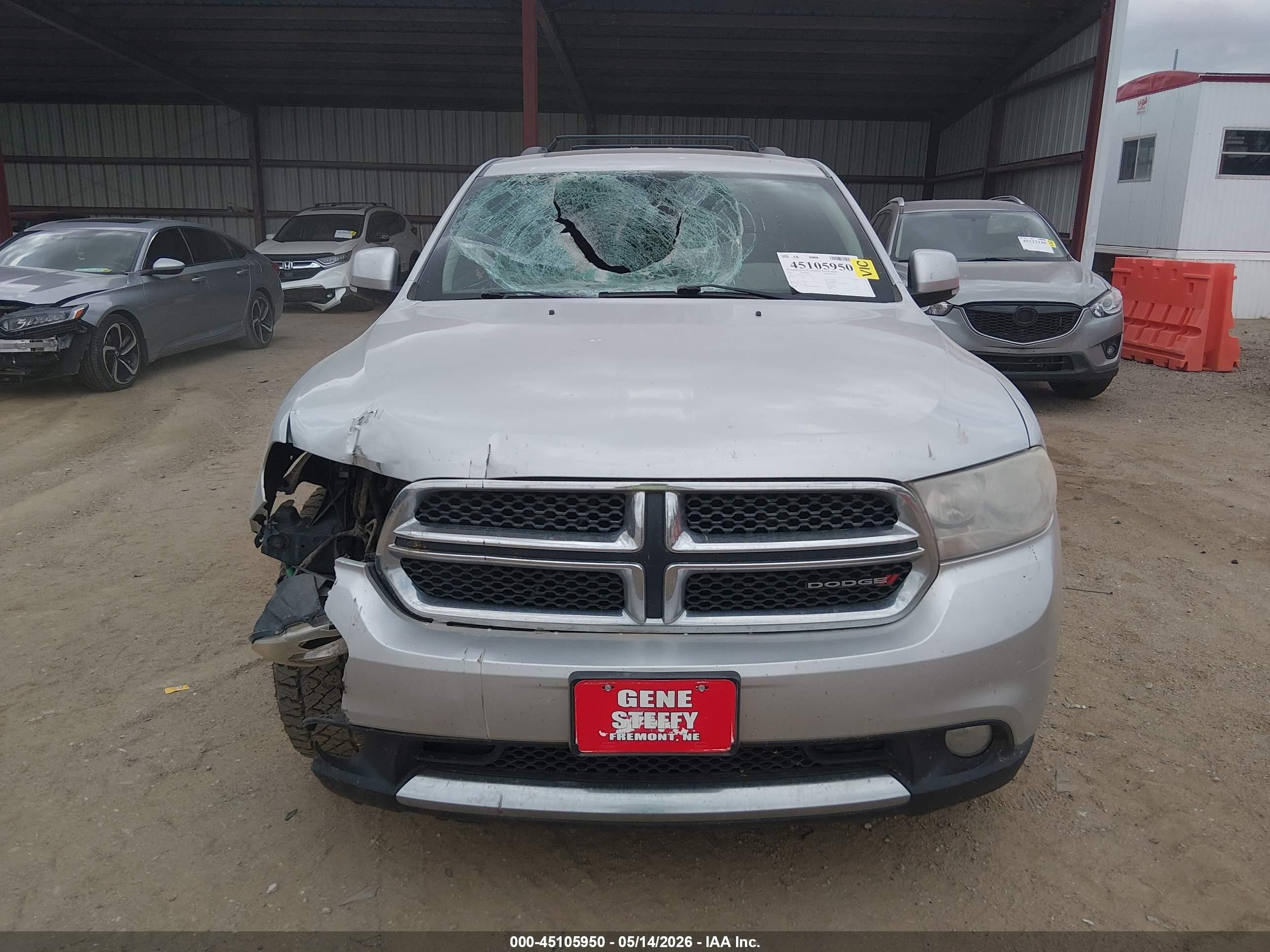 2012 Dodge Durango Crew Серебряный vin: 1C4RDJDG1CC301419