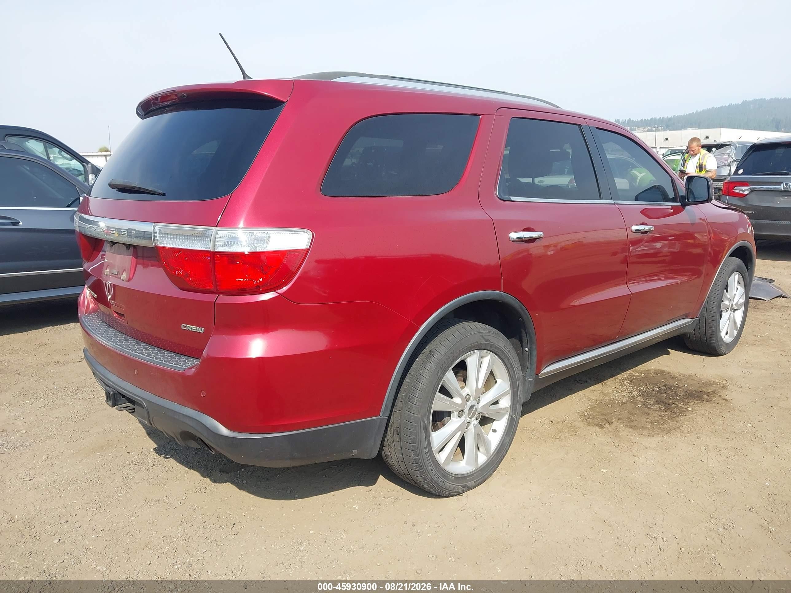 2013 Dodge Durango Crew Бордовый vin: 1C4RDJDG1DC661145