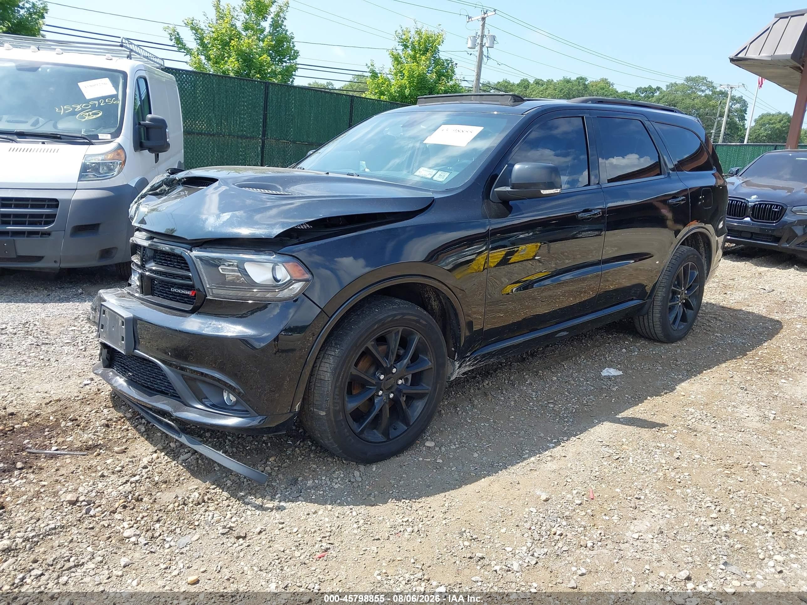 2018 Dodge Durango Gt Awd Black vin: 1C4RDJDG1JC150451