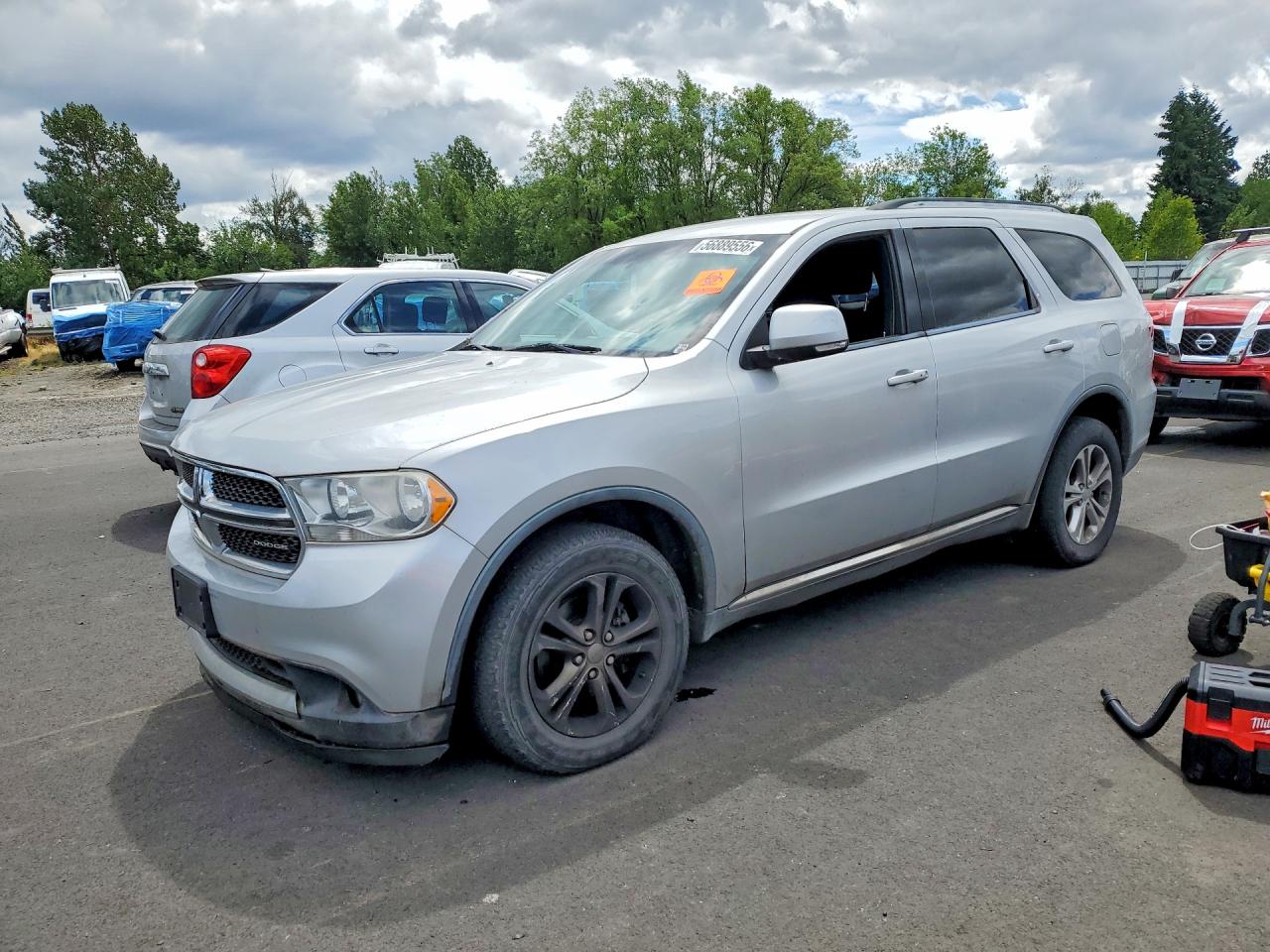 2012 Dodge Durango Crew Silver vin: 1C4RDJDG2CC107479