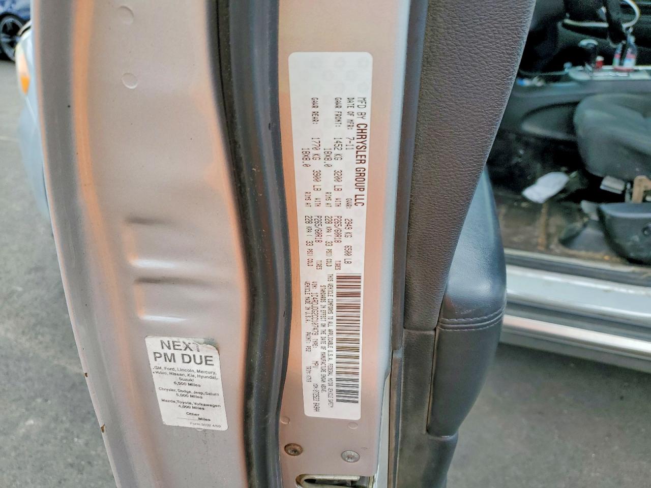 2012 Dodge Durango Crew Silver vin: 1C4RDJDG2CC107479
